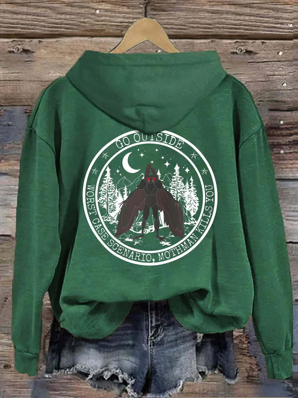 Go Outside Worst Case Scenario Mothman Hoodie
