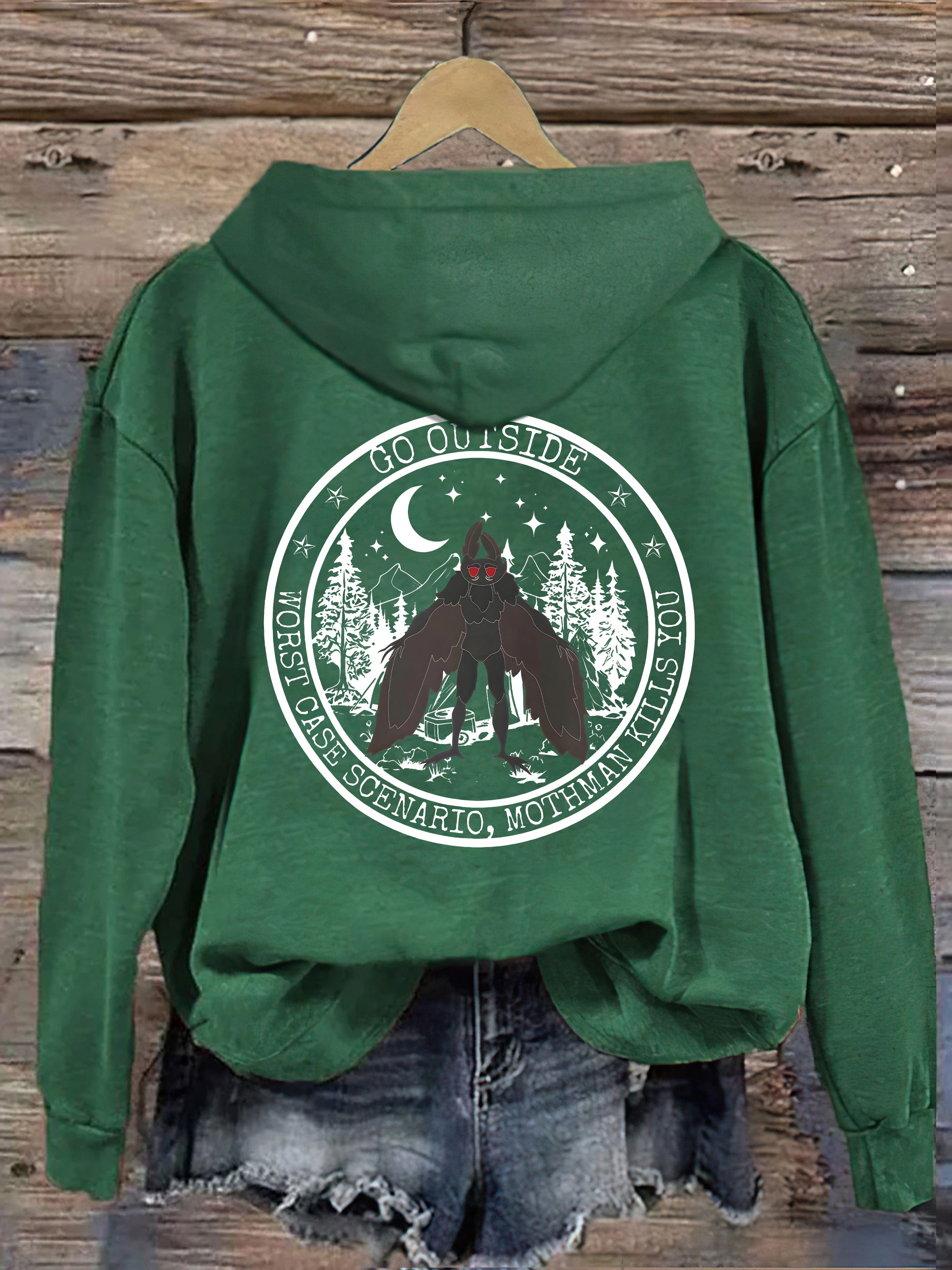 Go Outside Worst Case Scenario Mothman Hoodie