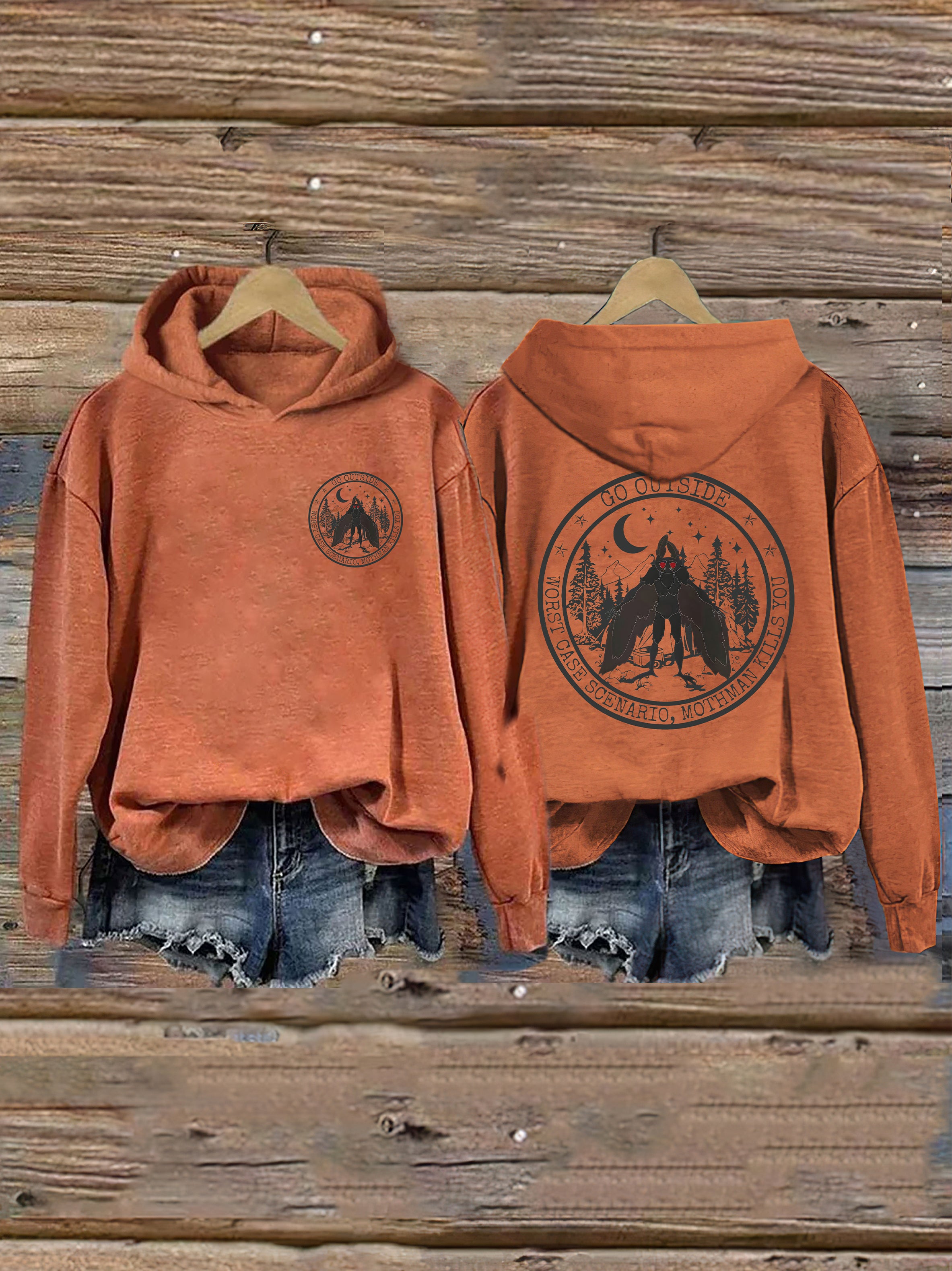 Go Outside Worst Case Scenario Mothman Hoodie