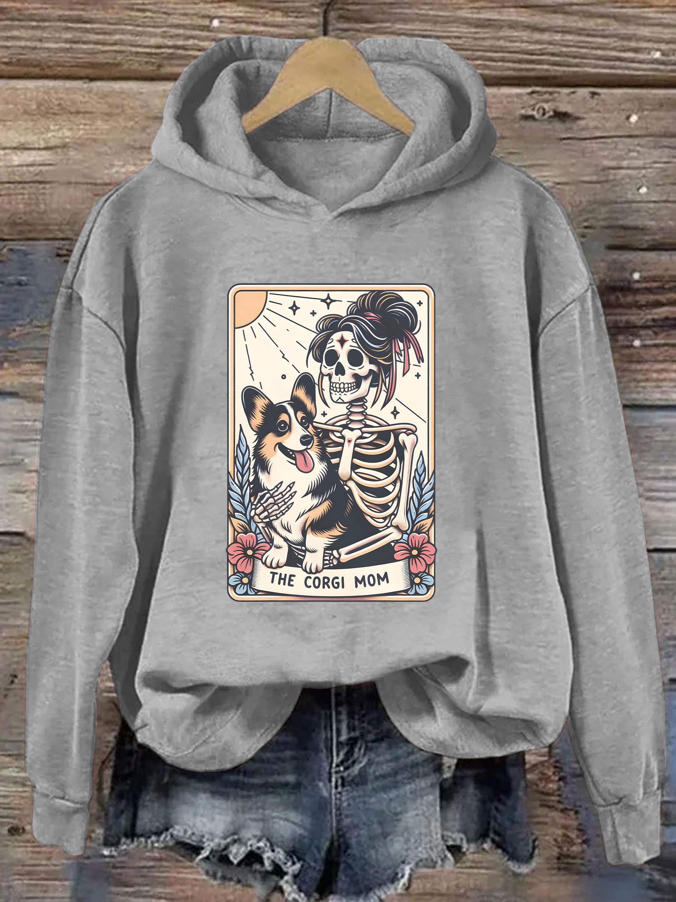 Corgi Mom Tarot Card Hoodie