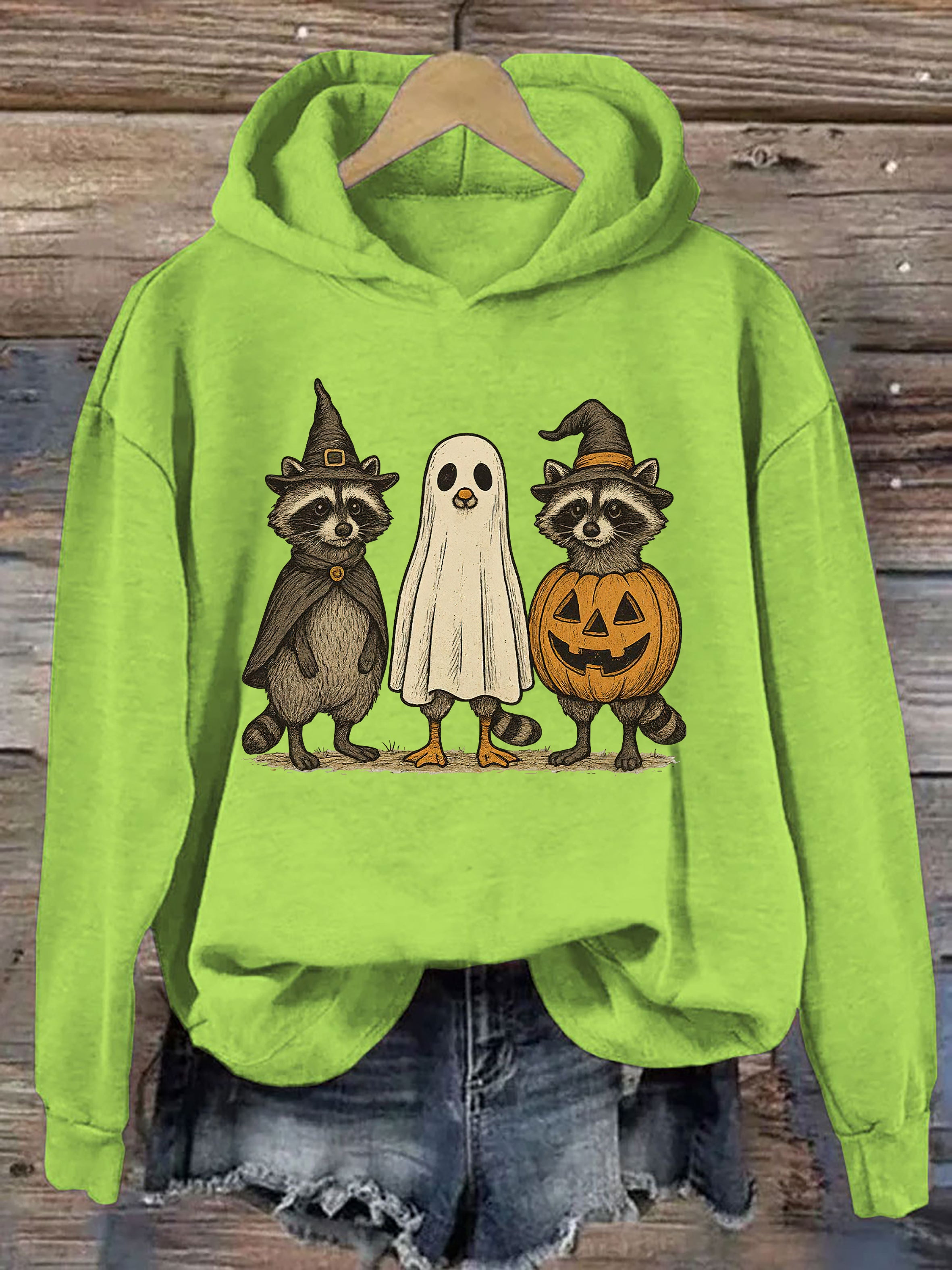 Boo Ghost Raccoon Hoodie
