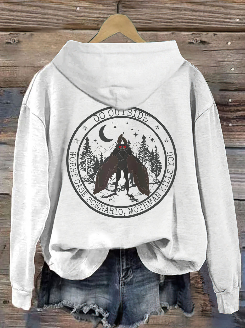 Go Outside Worst Case Scenario Mothman Hoodie