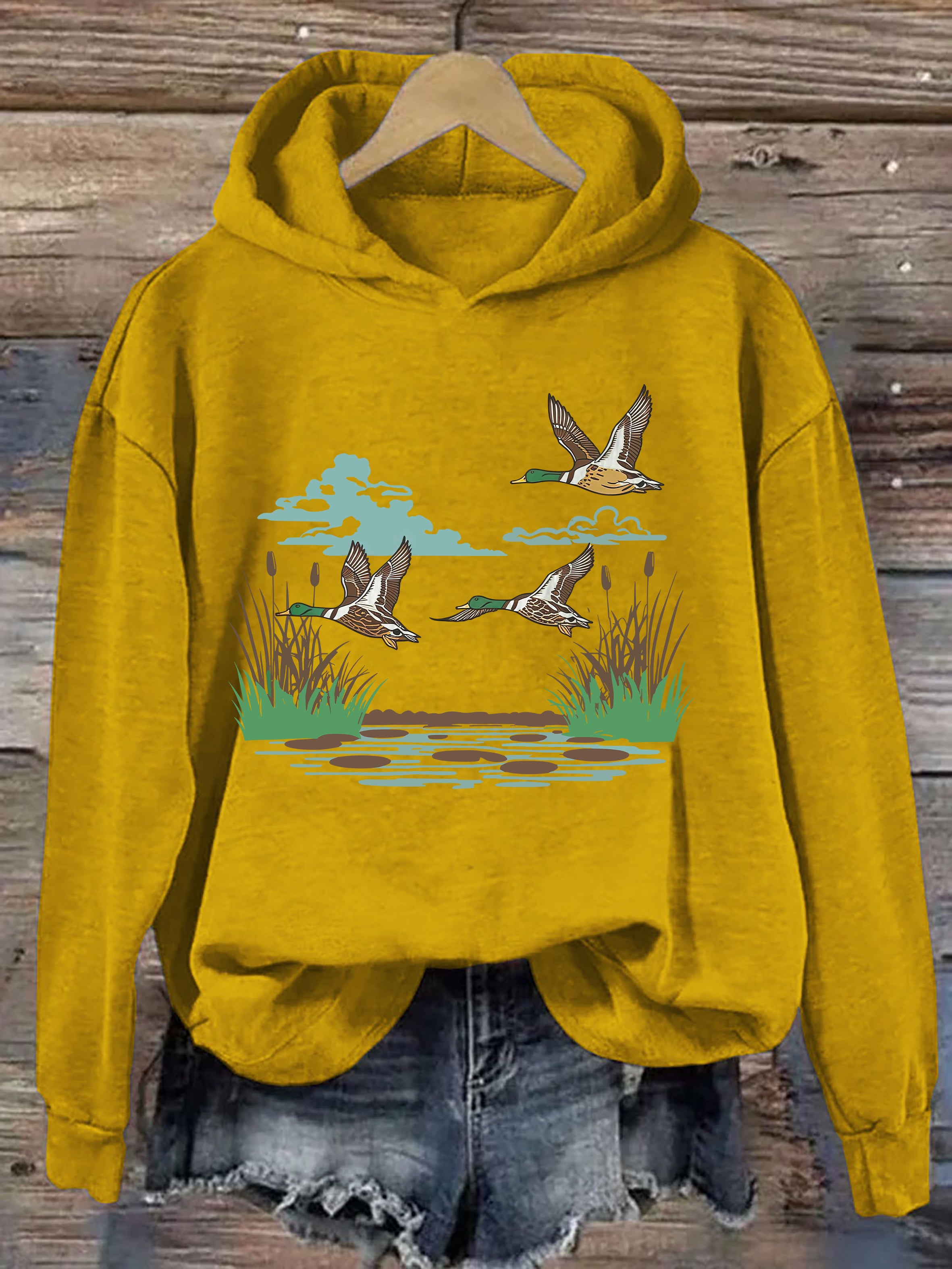 Vintage Wildlife Duck Hoodie