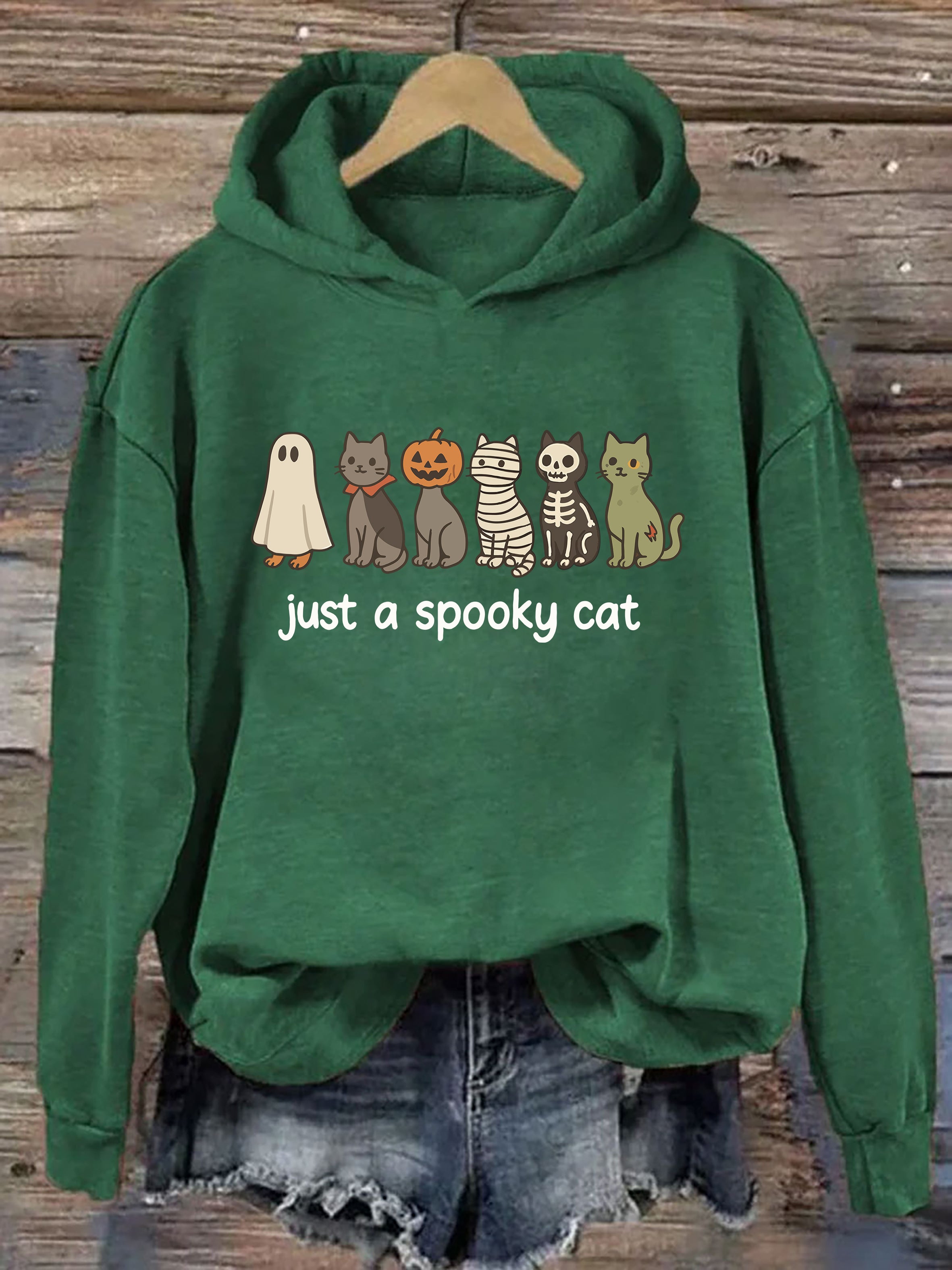 Halloween Just A Spooky Cat Hoodie