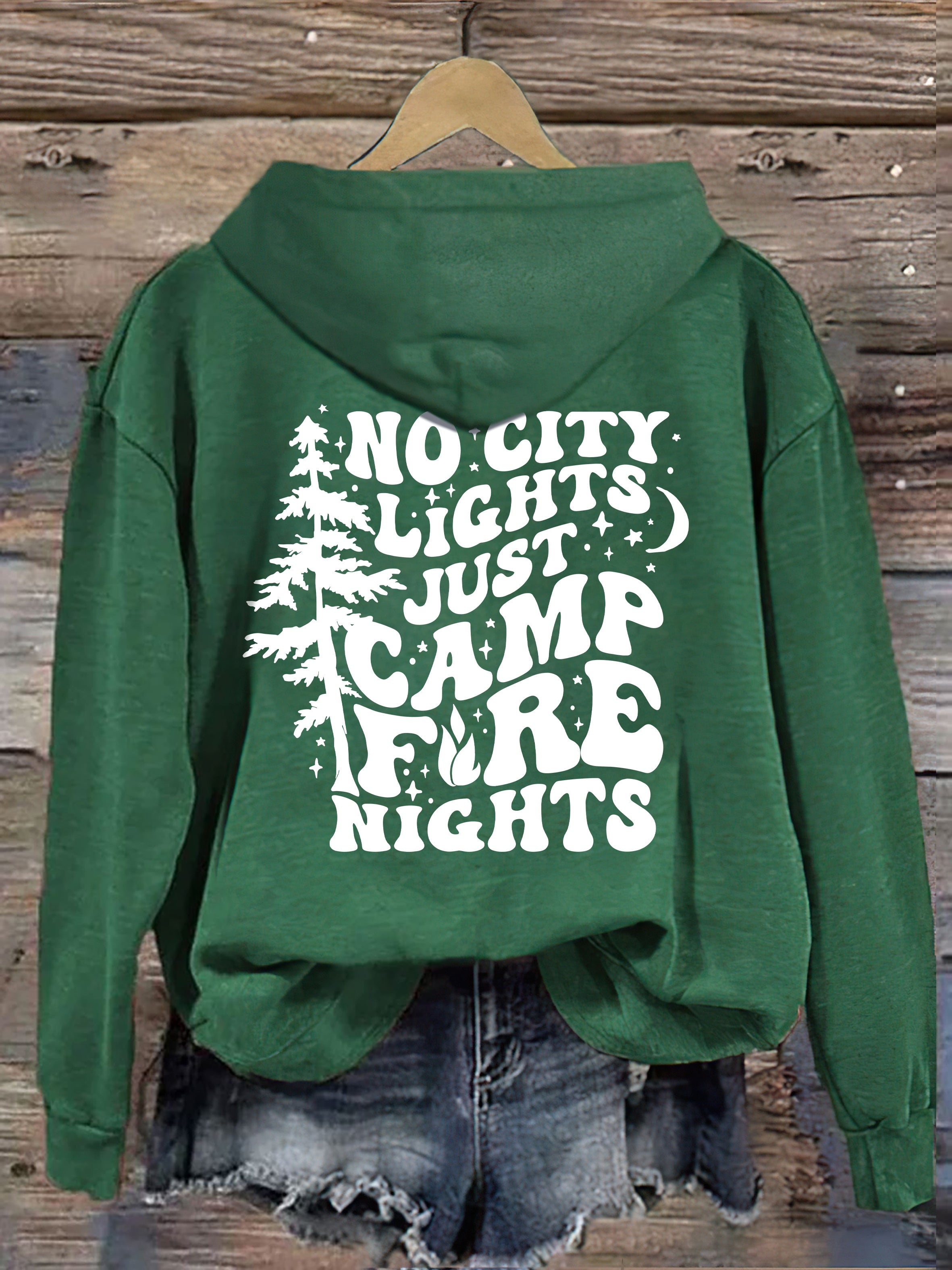 No City Lights Just Camp Fire Nights Hoodie