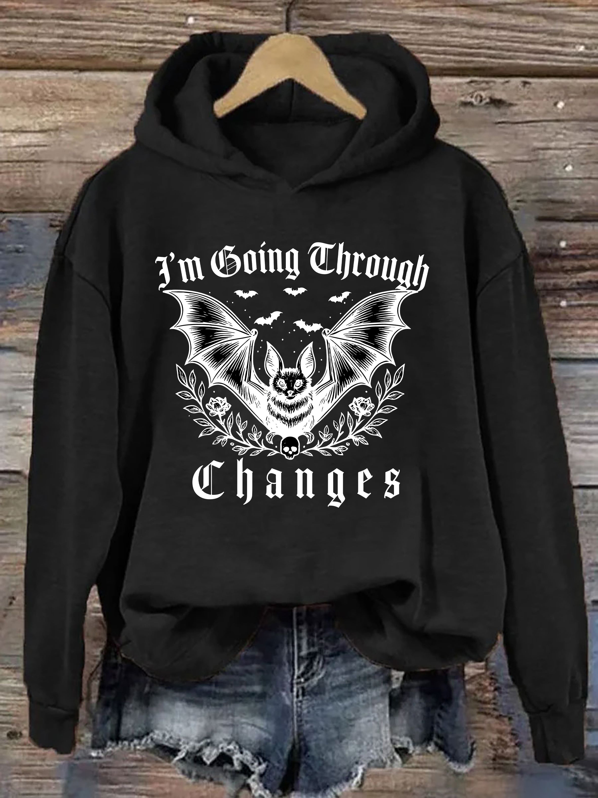 Vintage Gothic Bat Hoodie