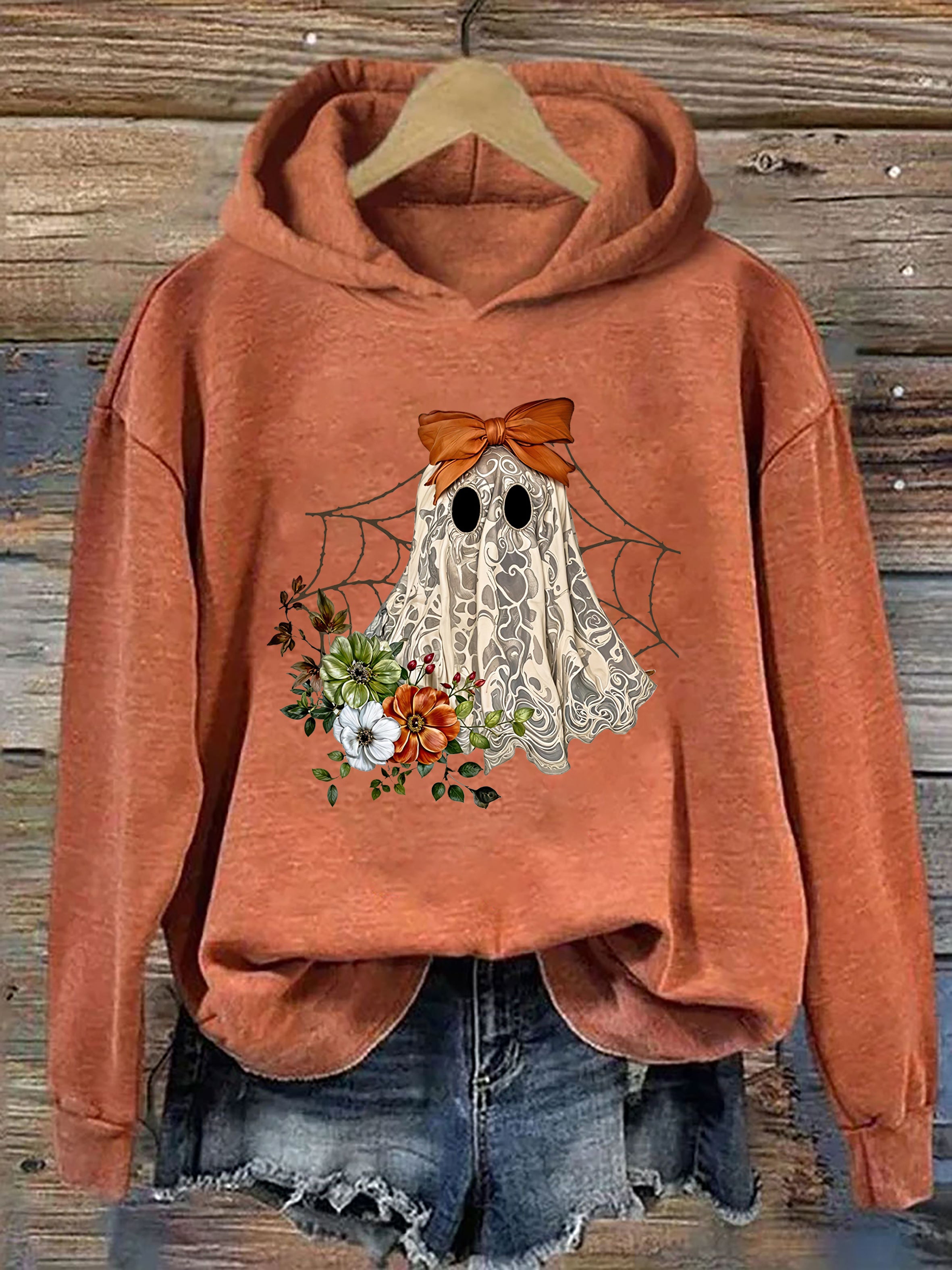 Halloween Lace Ghost Hoodie