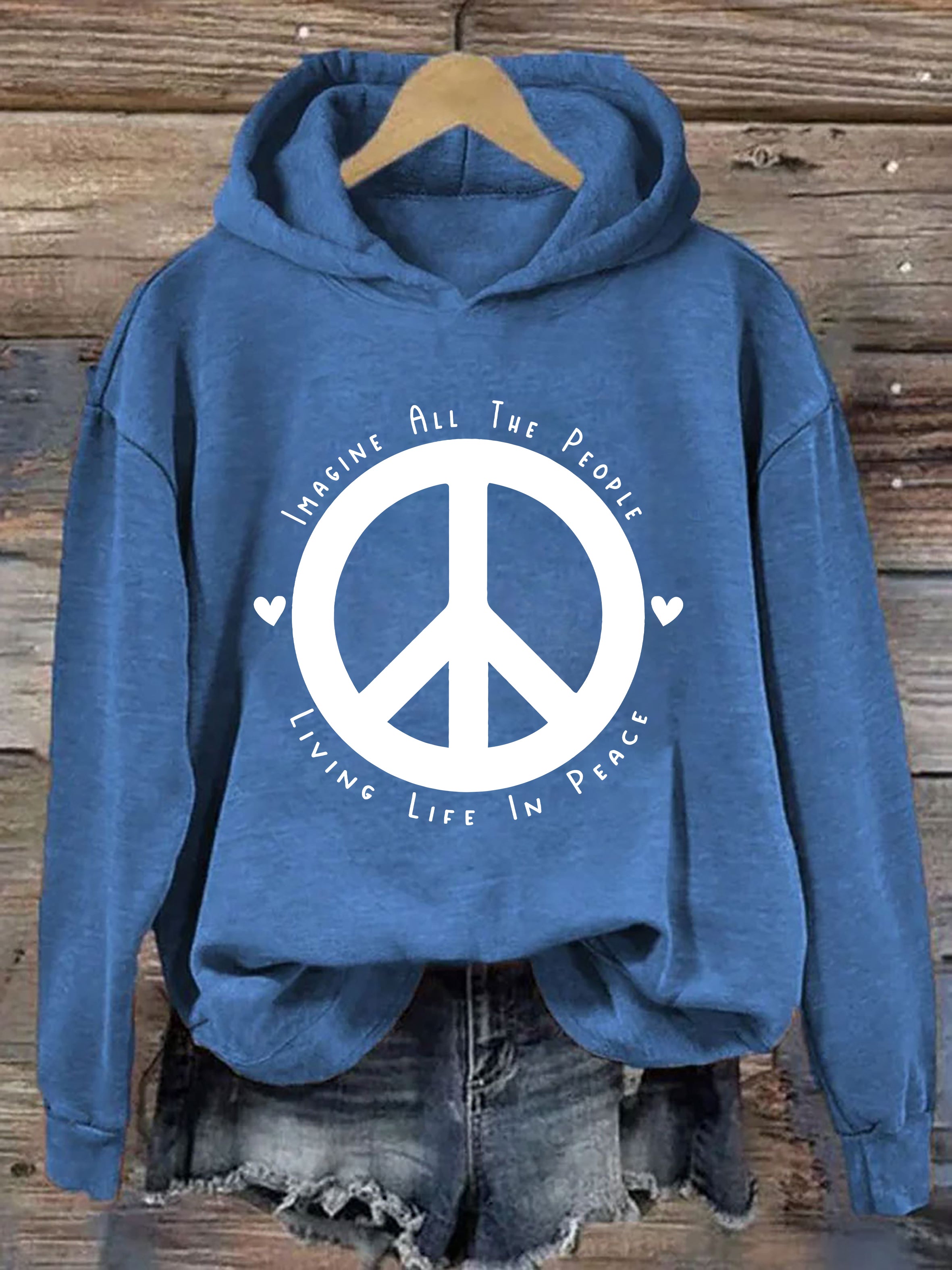 Imagine All The People Living Life In Peace Hoodie