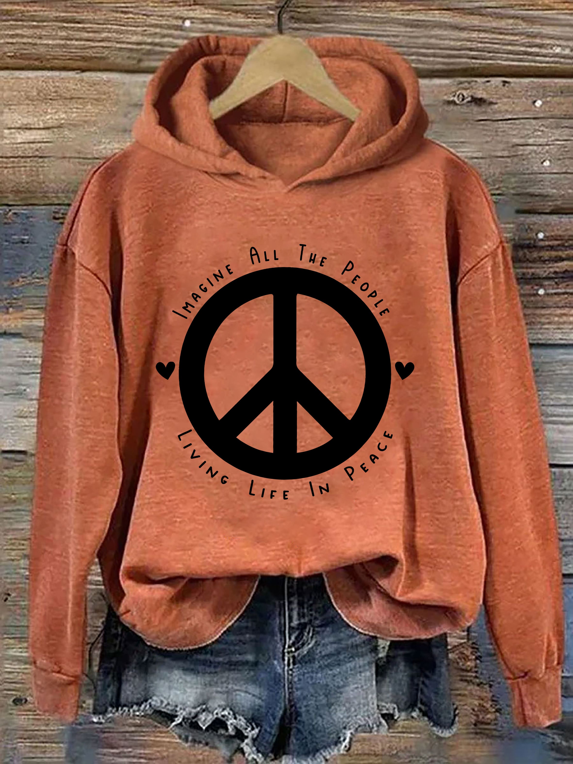 Imagine All The People Living Life In Peace Hoodie