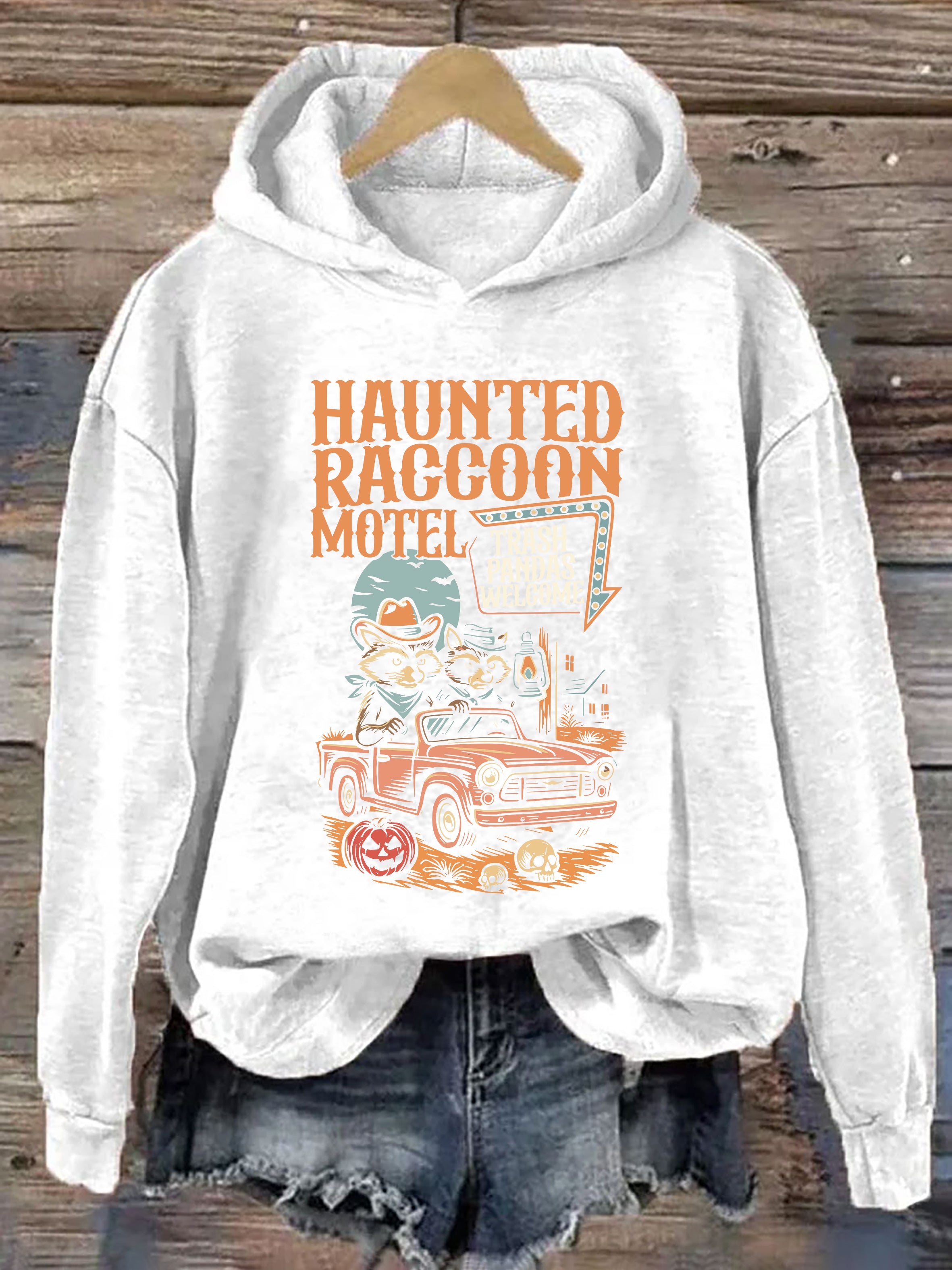 Haunted Raccoon Motel Hoodie