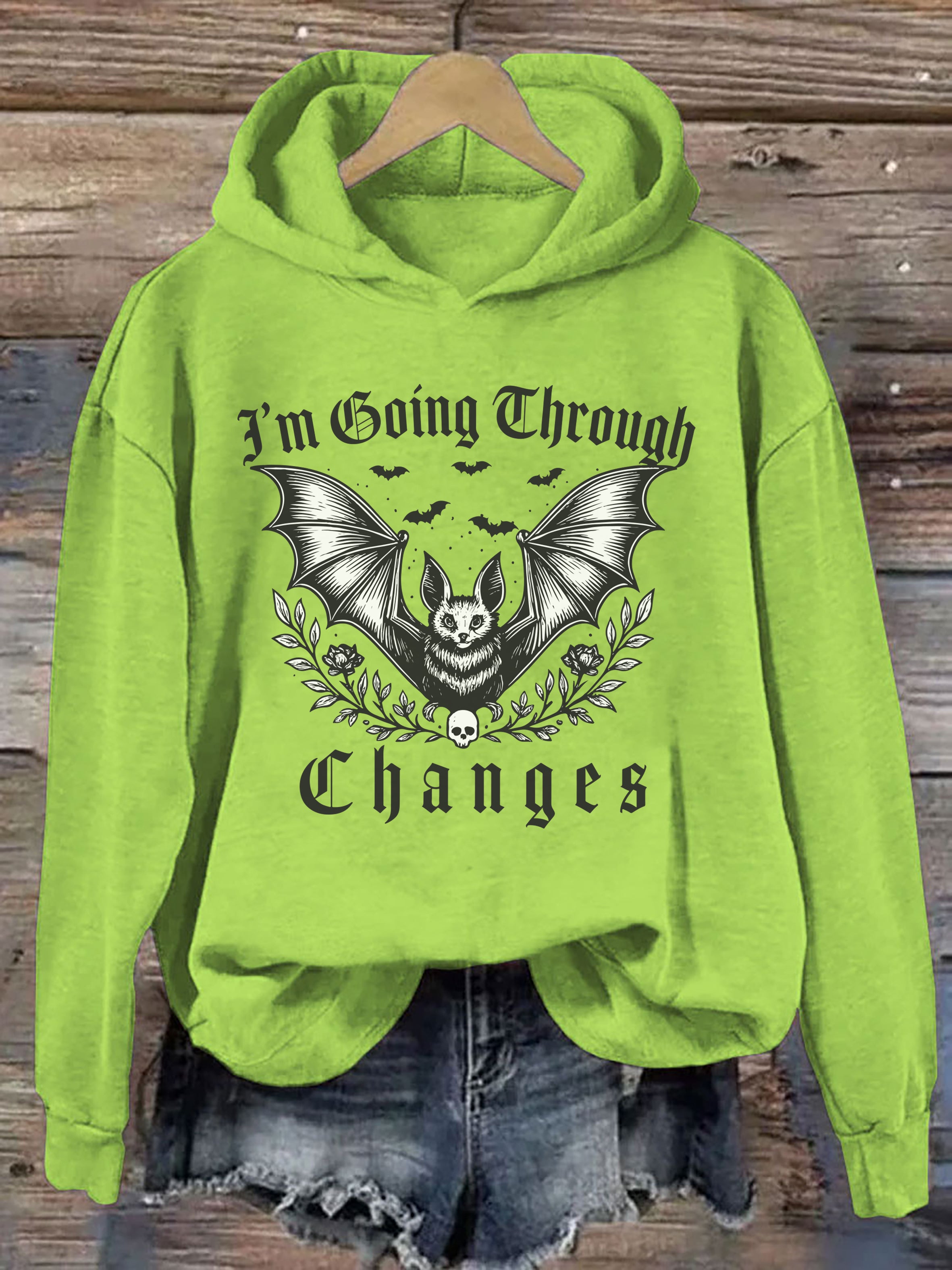 Vintage Gothic Bat Hoodie