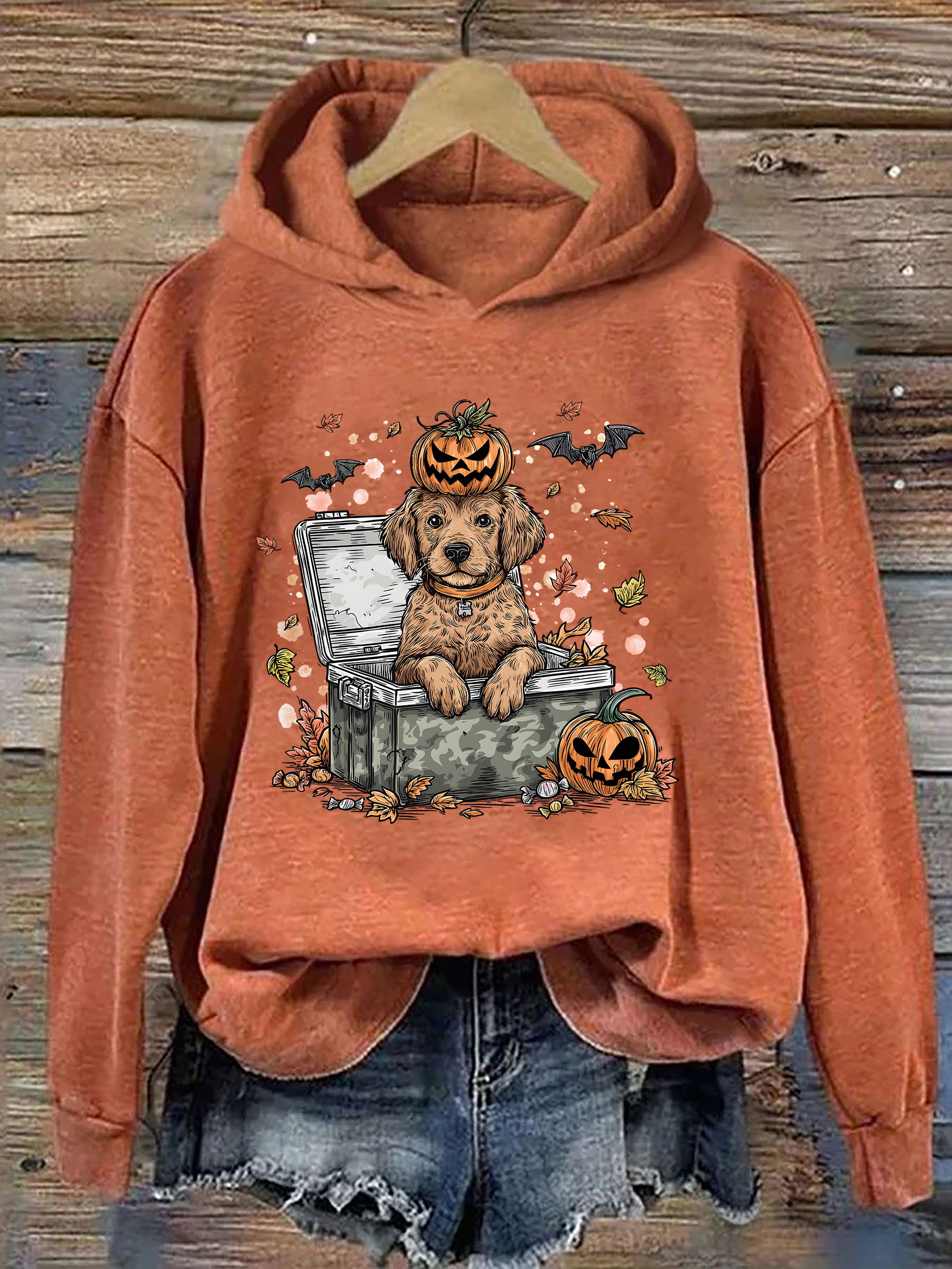 Brown Lab Halloween Hoodie