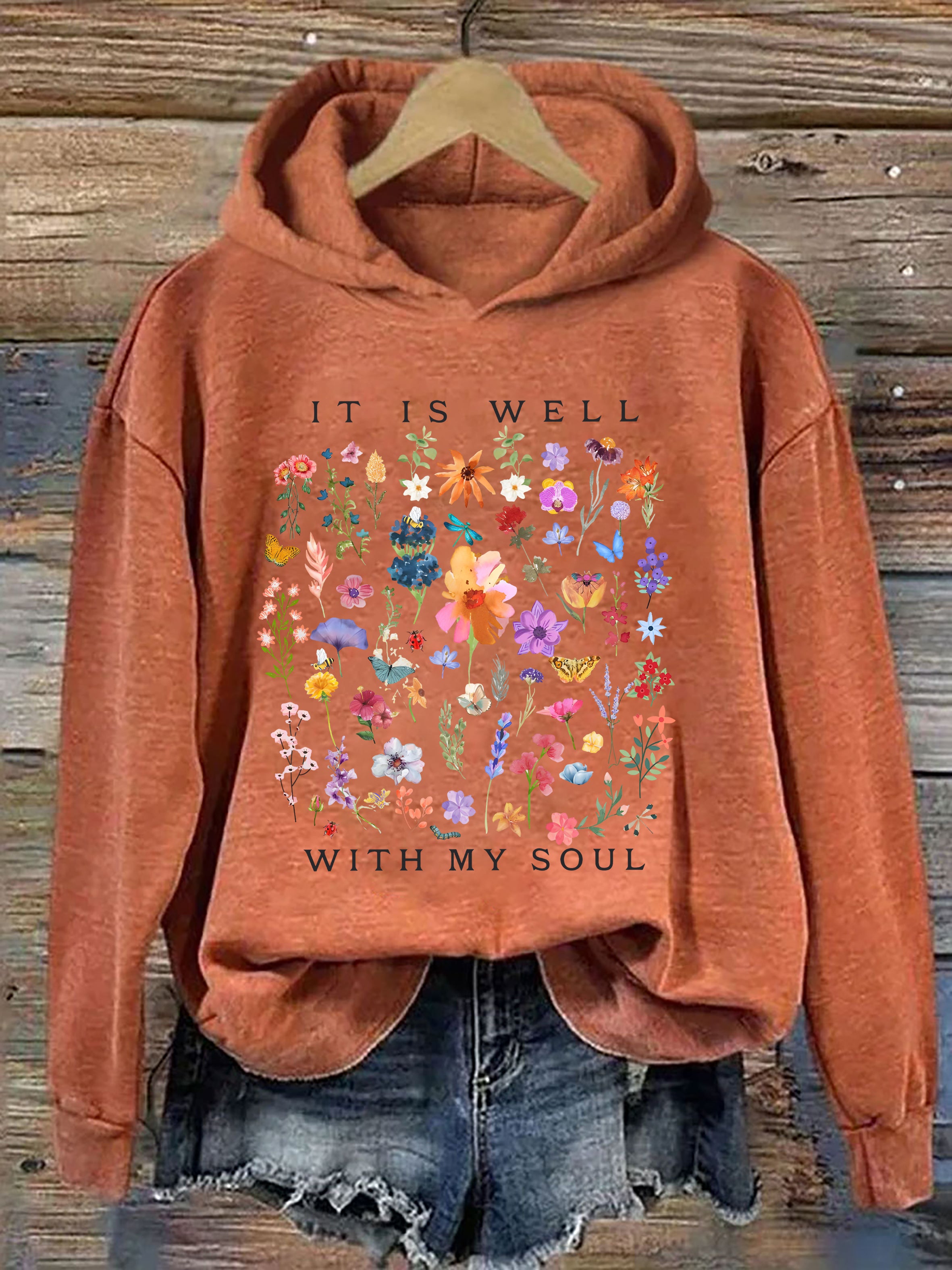 It Is Well Floral Hoodie
