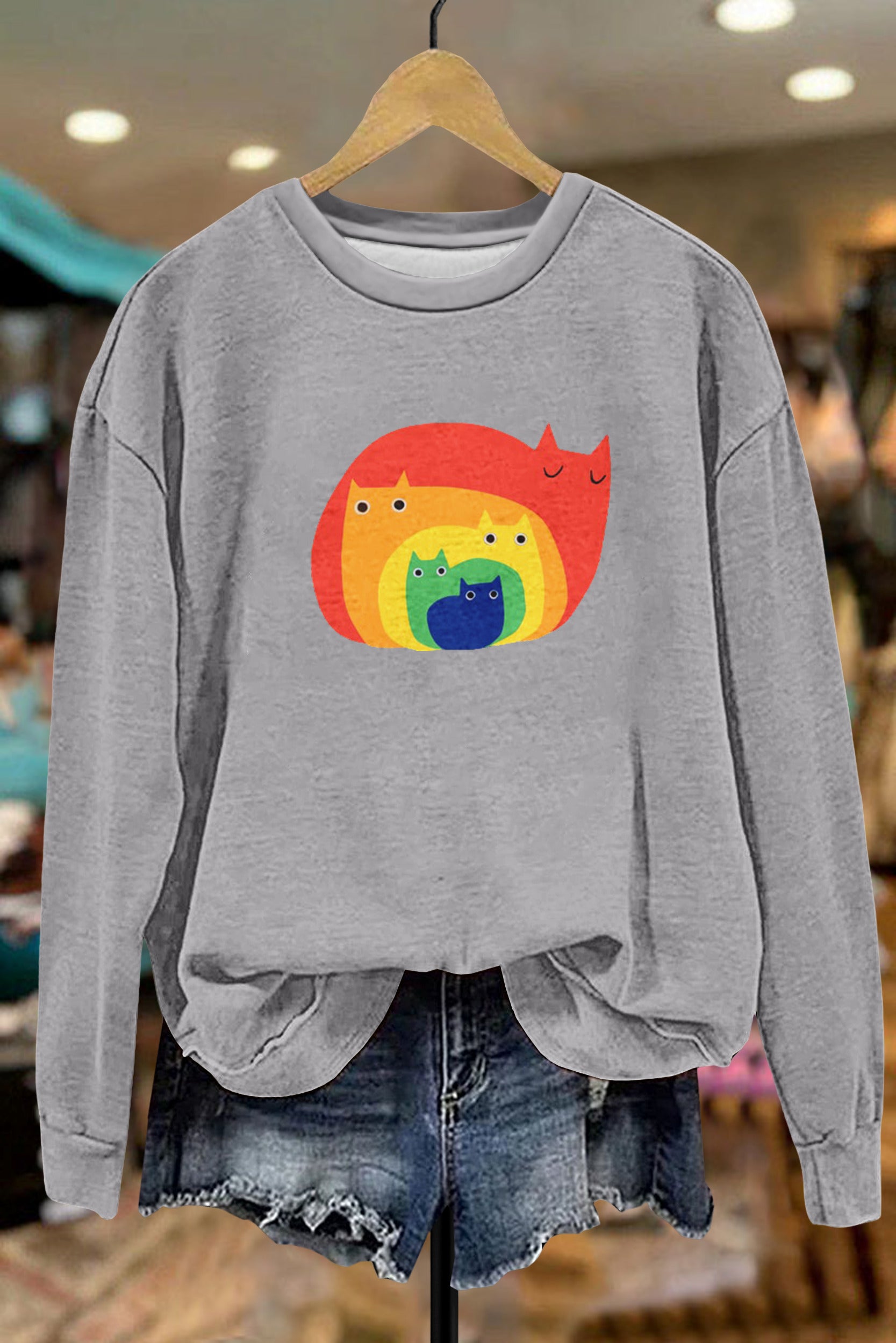 Cute Rainbow Cats Sweatshirt