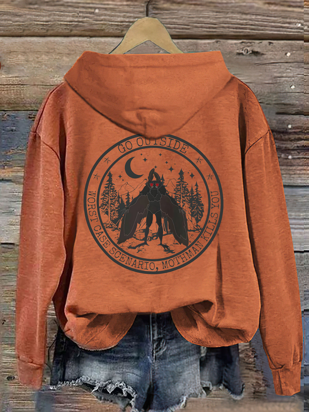 Go Outside Worst Case Scenario Mothman Hoodie