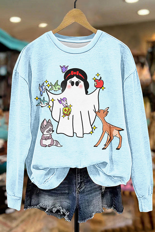 Halloween Snow White Ghost Sweatshirt