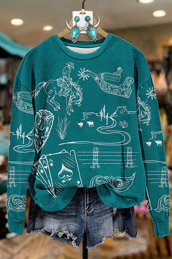 Turquoise Cowgirl Sweatshirt