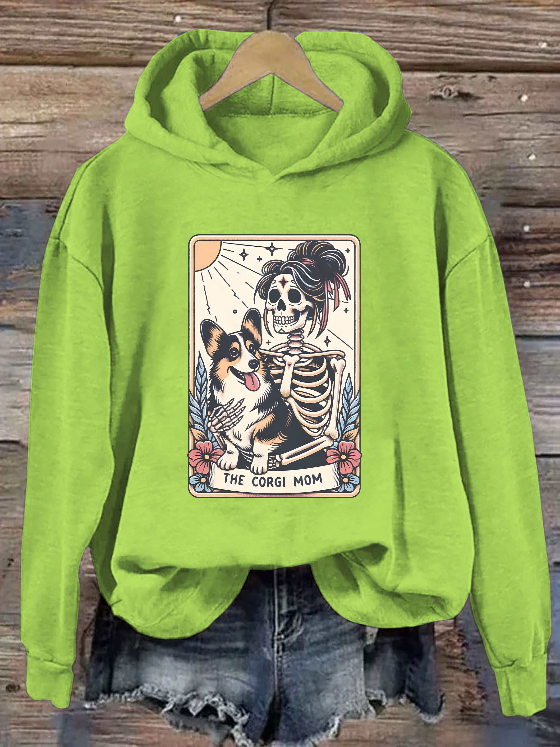 Corgi Mom Tarot Card Hoodie