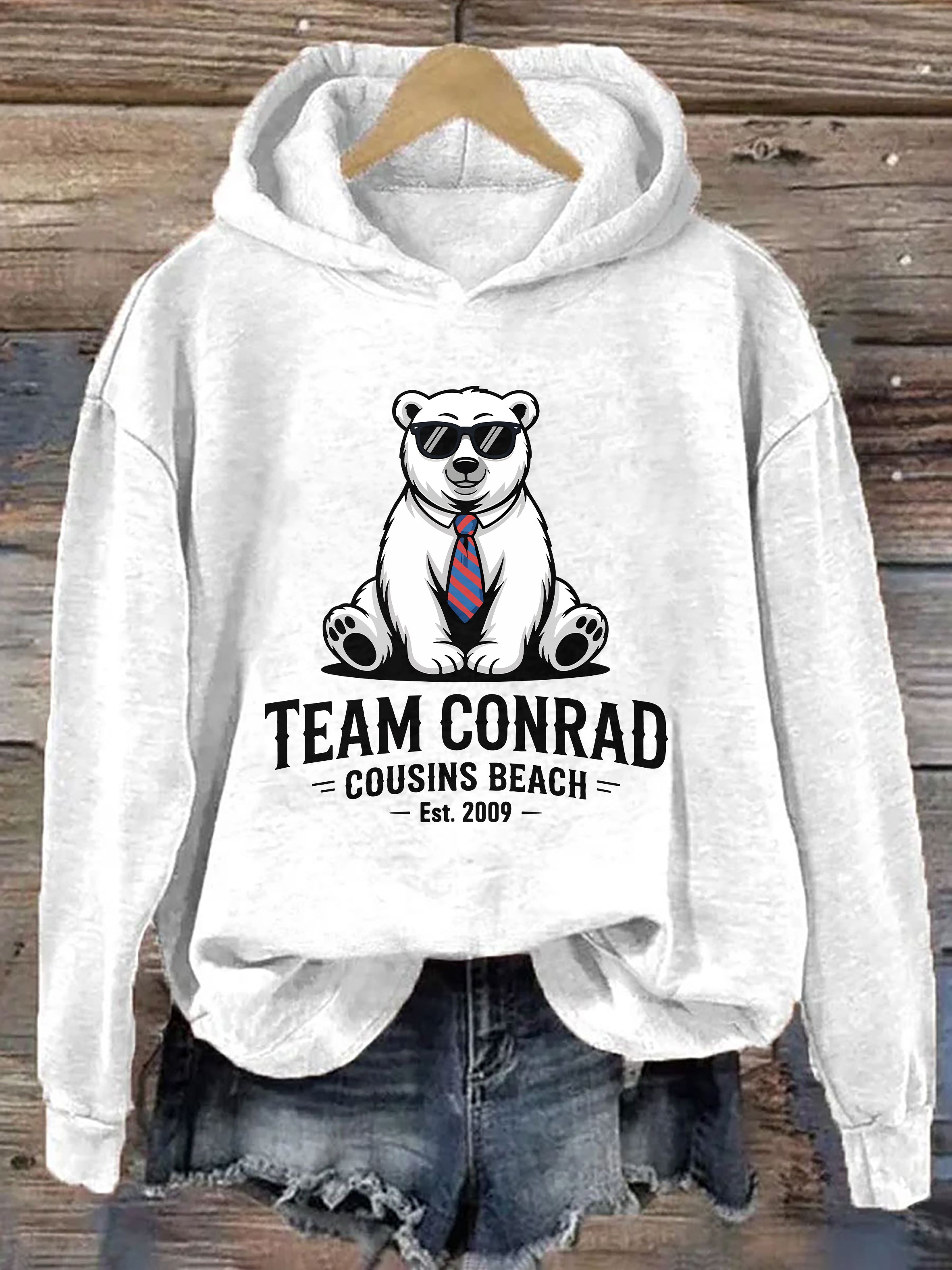 Team Conrad Junior Mint Bear Hoodie