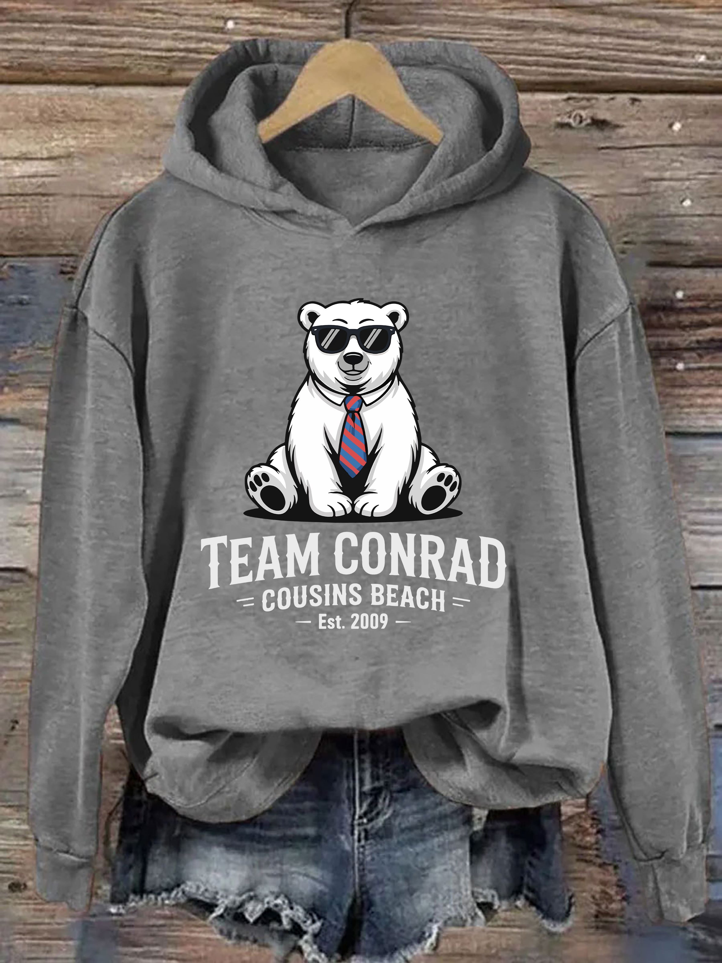 Team Conrad Junior Mint Bear Hoodie