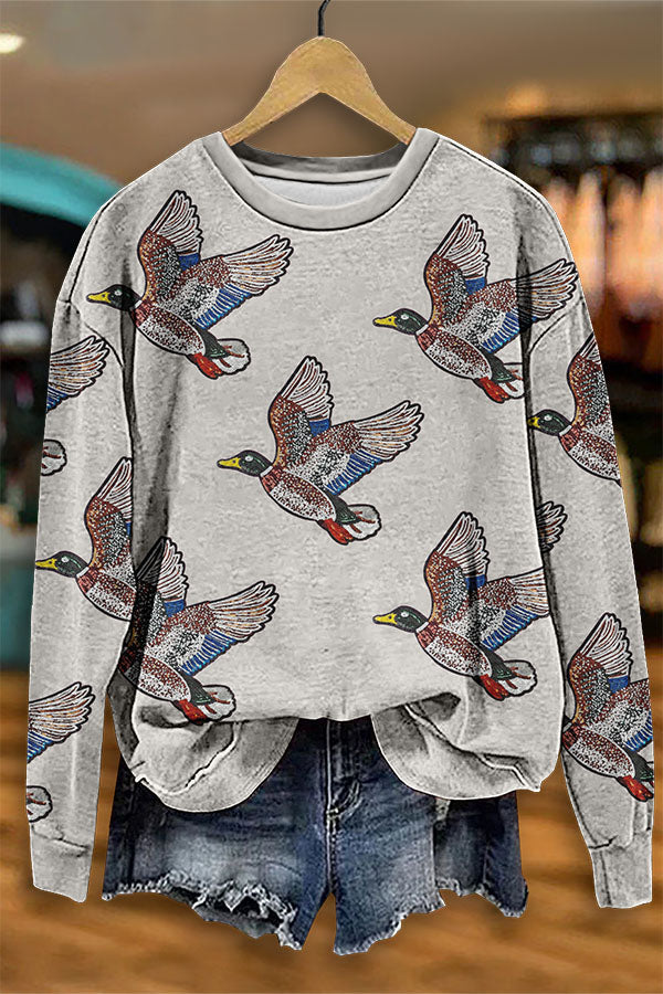 Vintage Mallard Duck Flight Sweatshirt