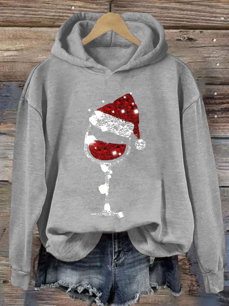 Christmas Wine Glasses Hoodie