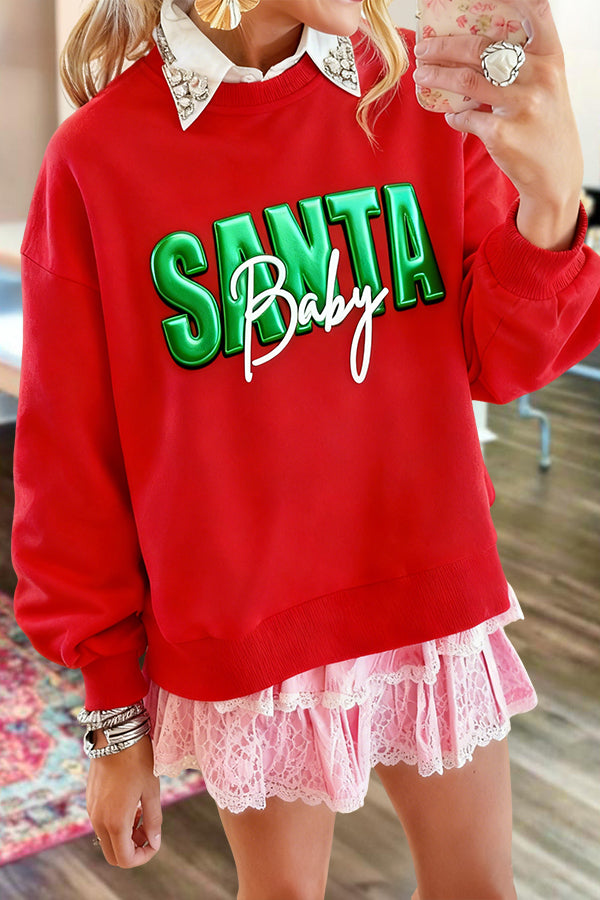Christmas Sparkling Santa Baby Sweatshirt