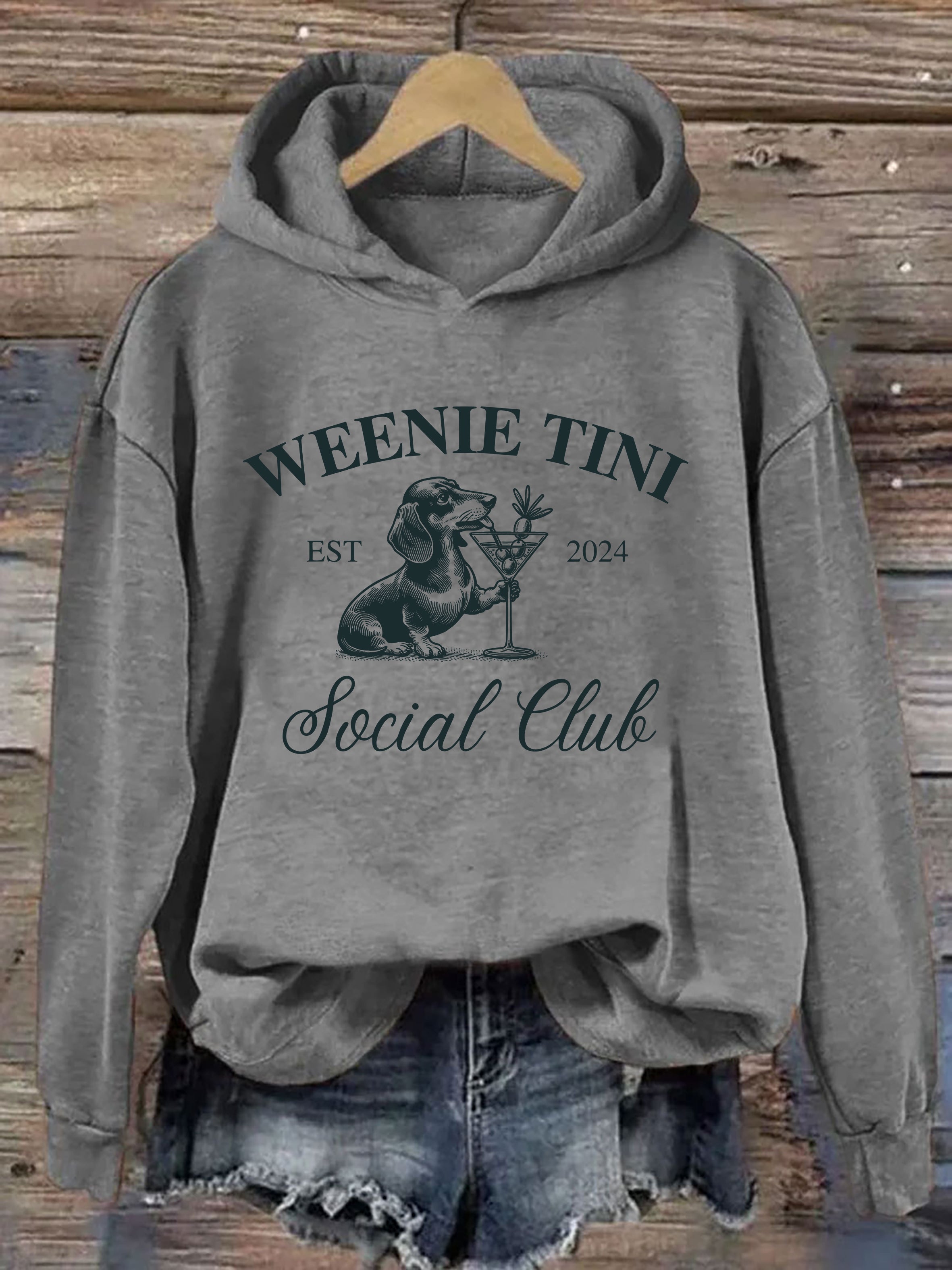 Dachshund Weenie Tini Social Club Hoodie