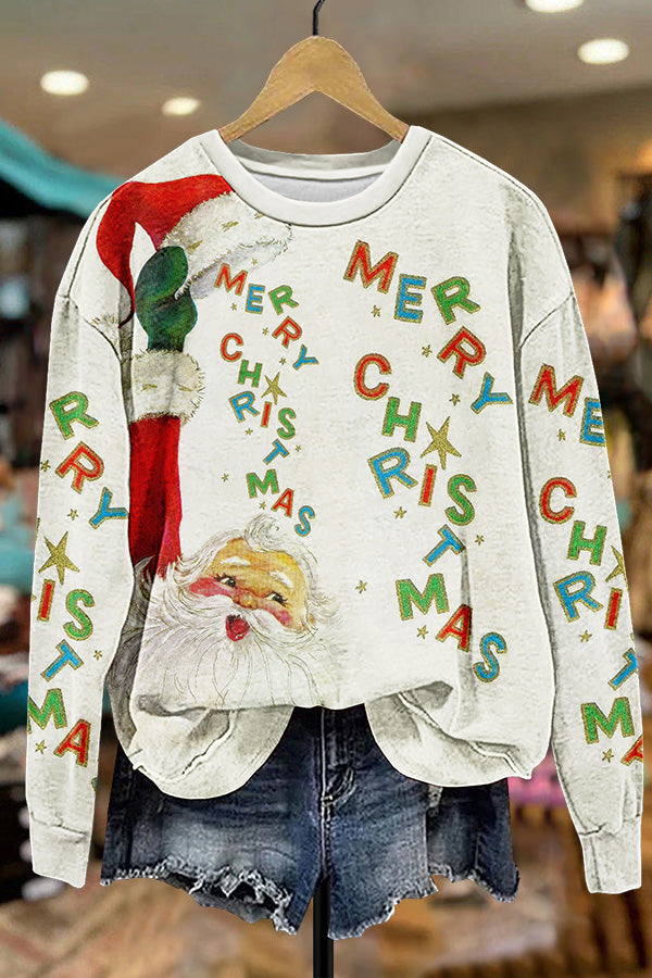 Vintage Santa Claus Star Sweatshirt