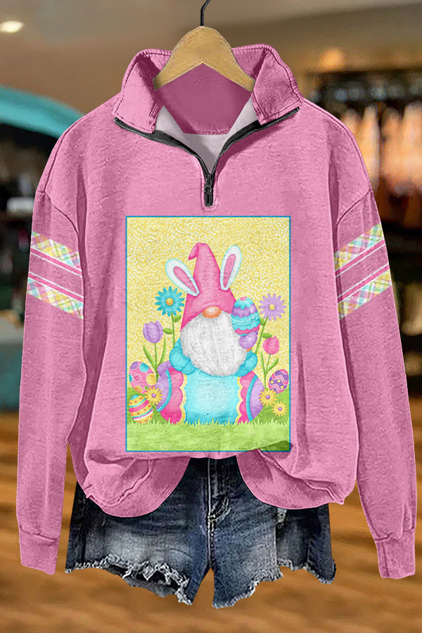 Cute Easter Eggs Print Sweatshirt