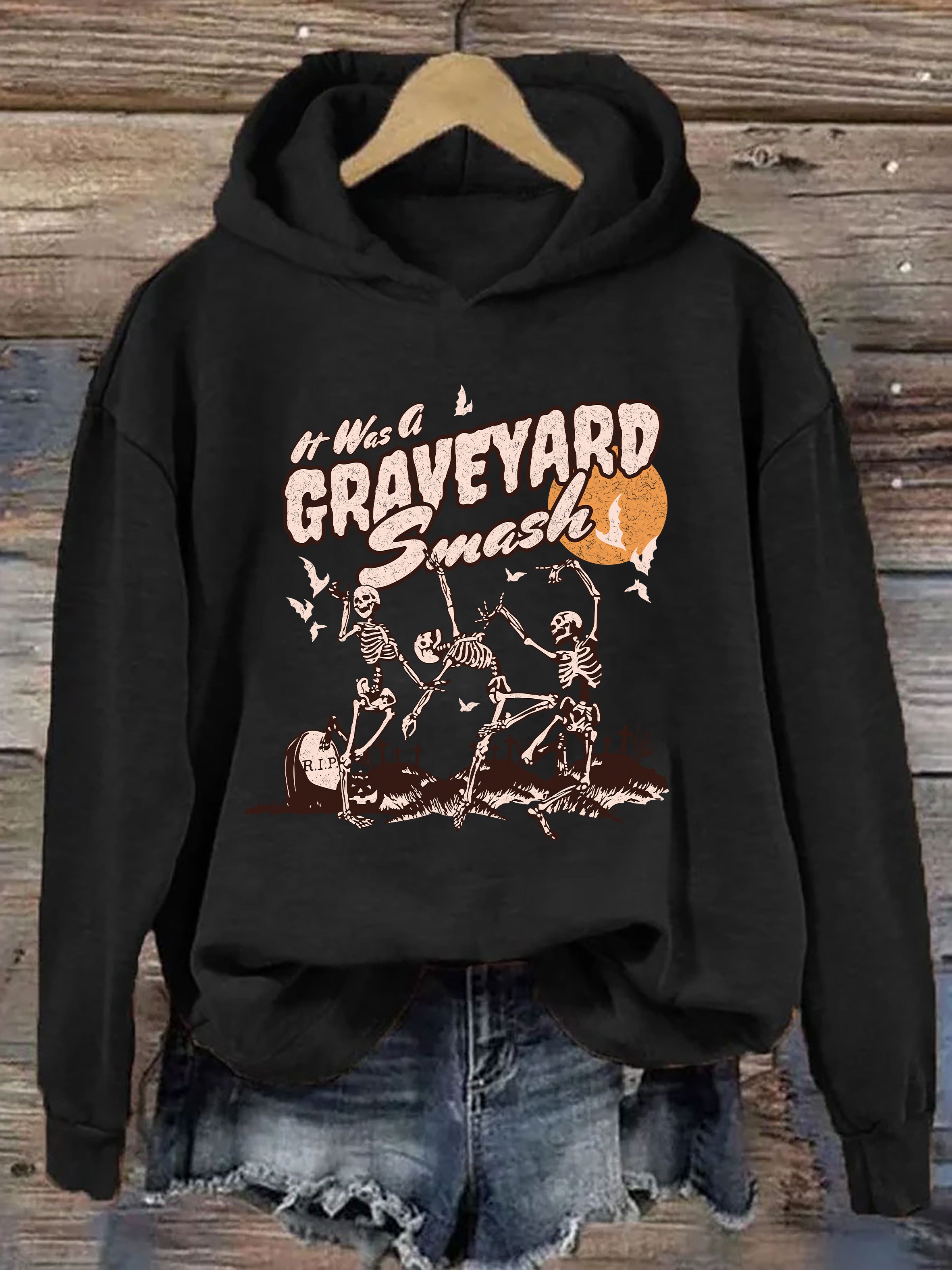 Retro Skeleton Halloween Hoodie