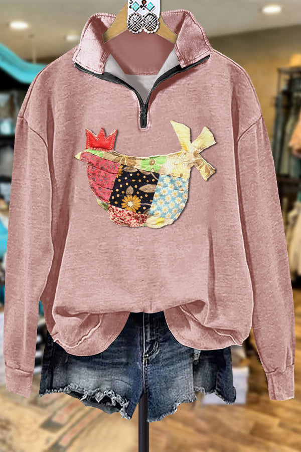 Classic Contrast Easter Chicken Sweatshirt