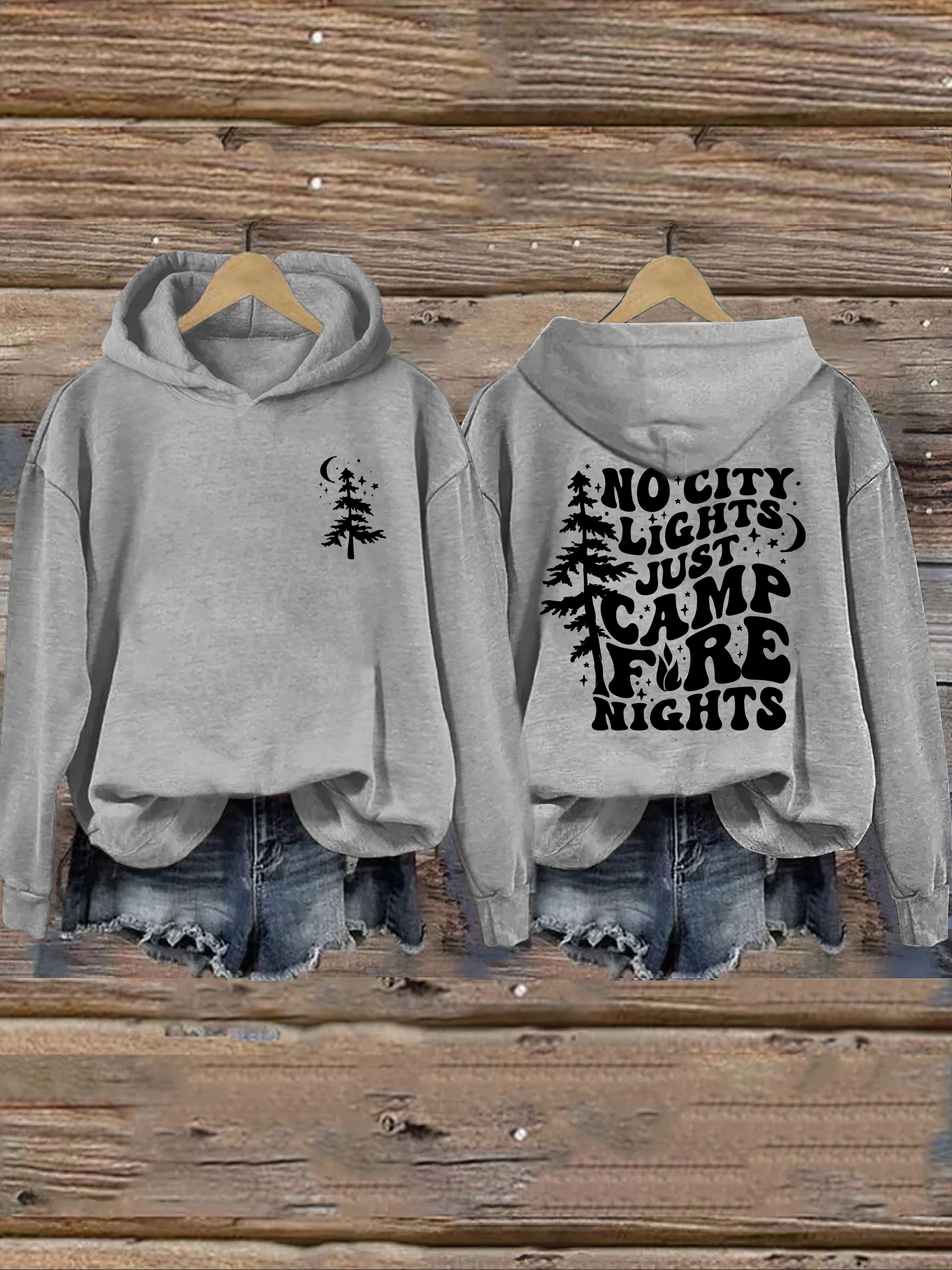 No City Lights Just Camp Fire Nights Hoodie