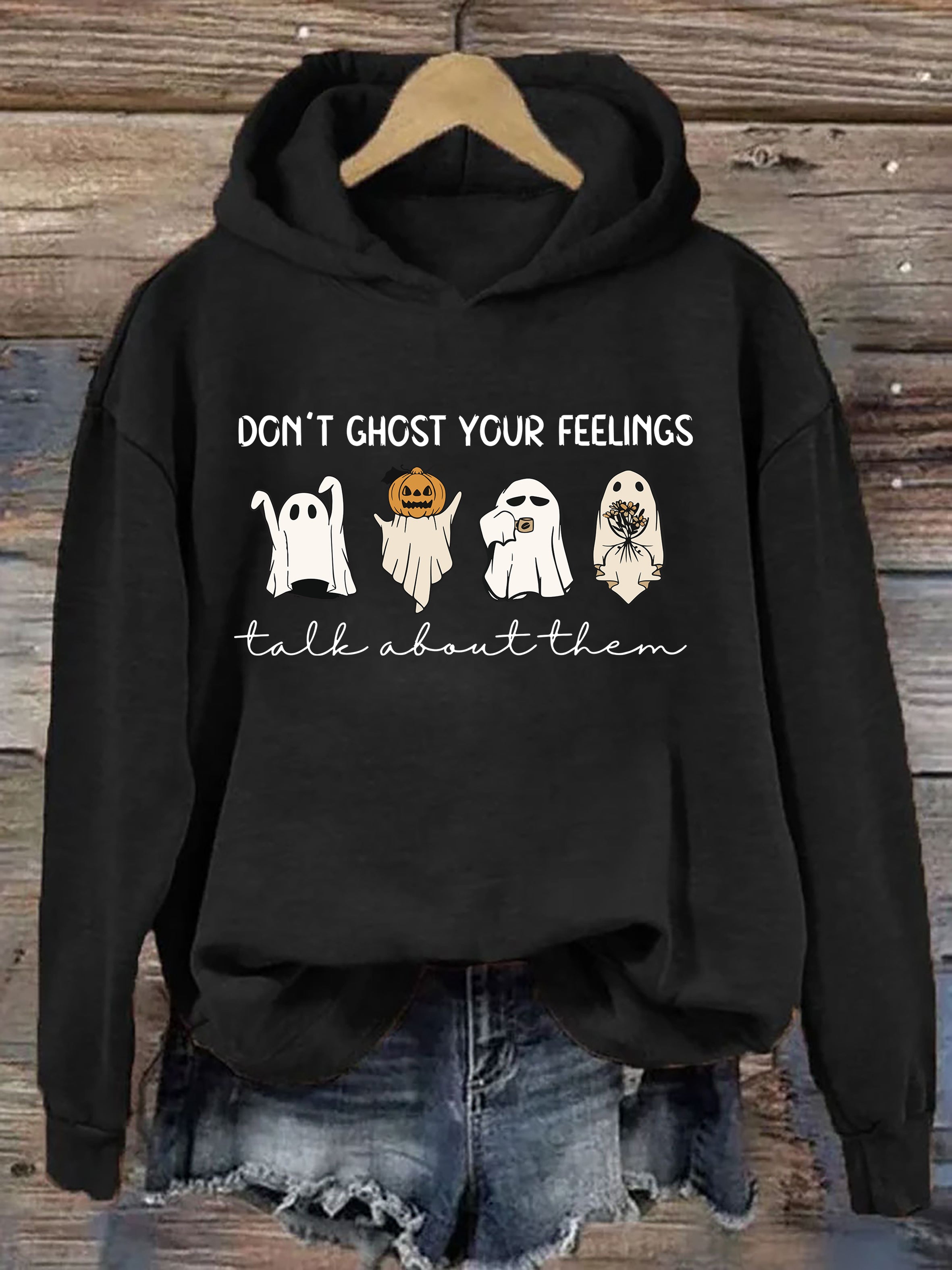 Halloween Don't Ghost Your Feelings Talk About Them Hoodie