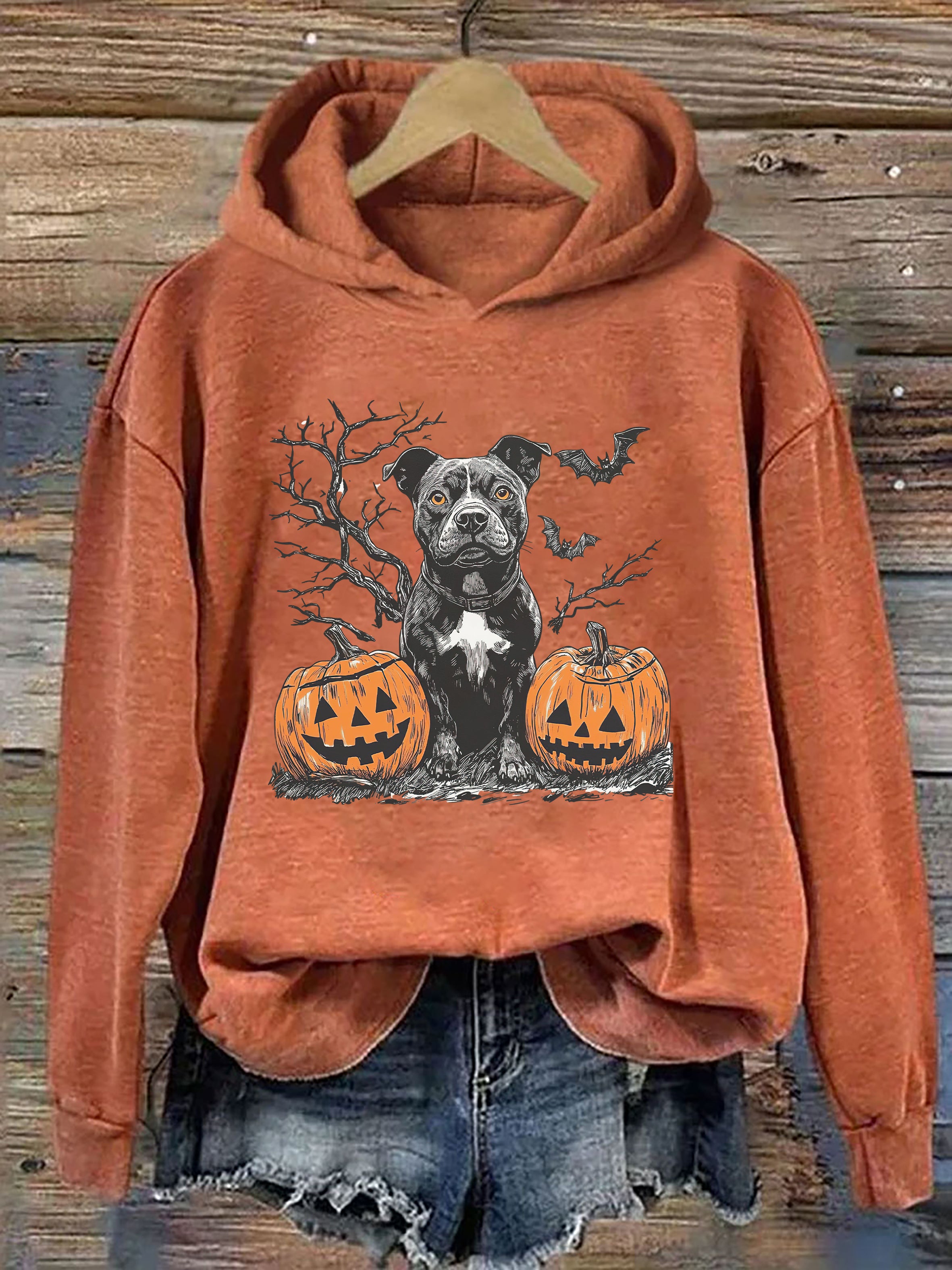 Pitbull Halloween Hoodie