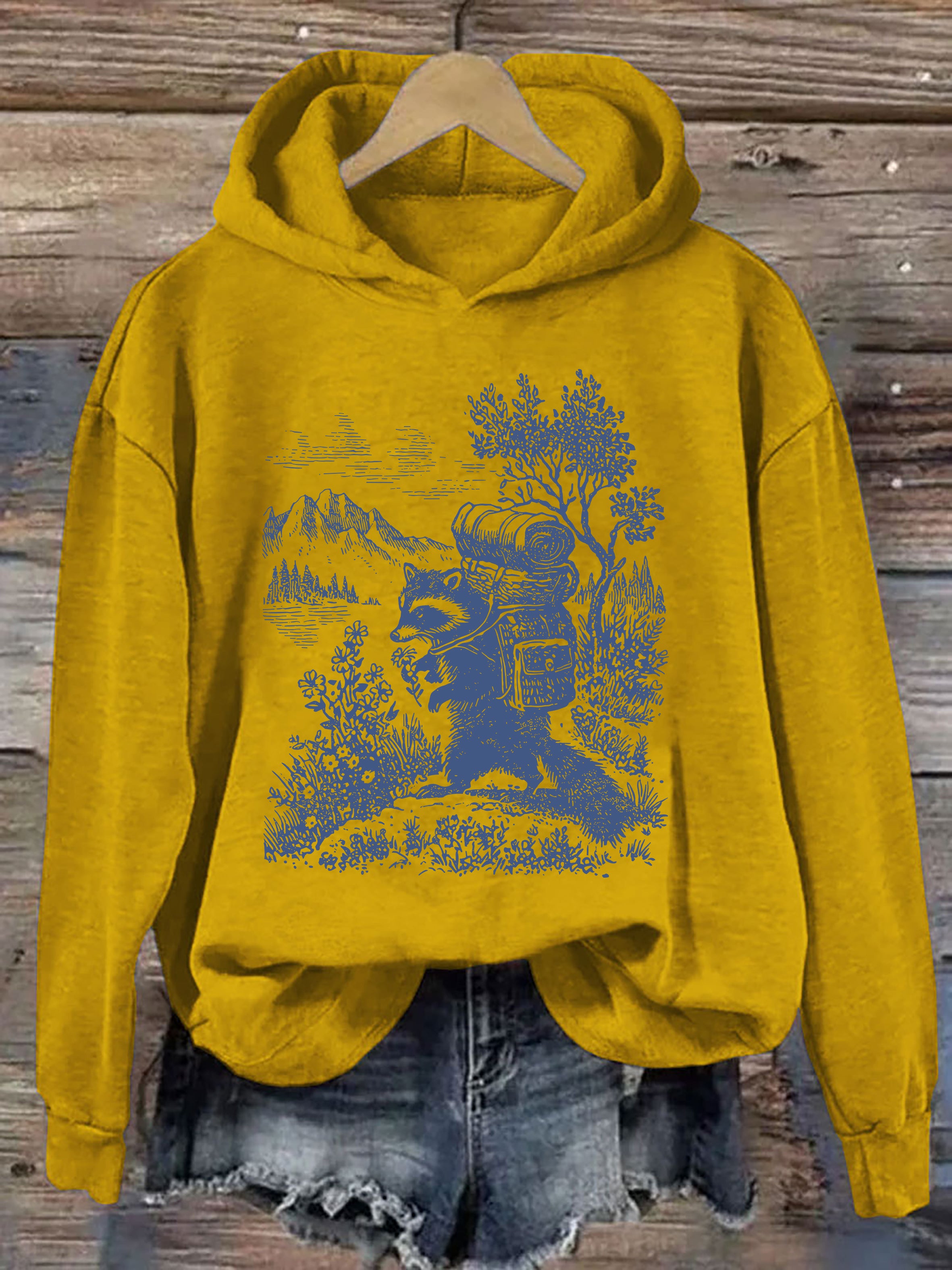 Raccoon Hiking Hoodie