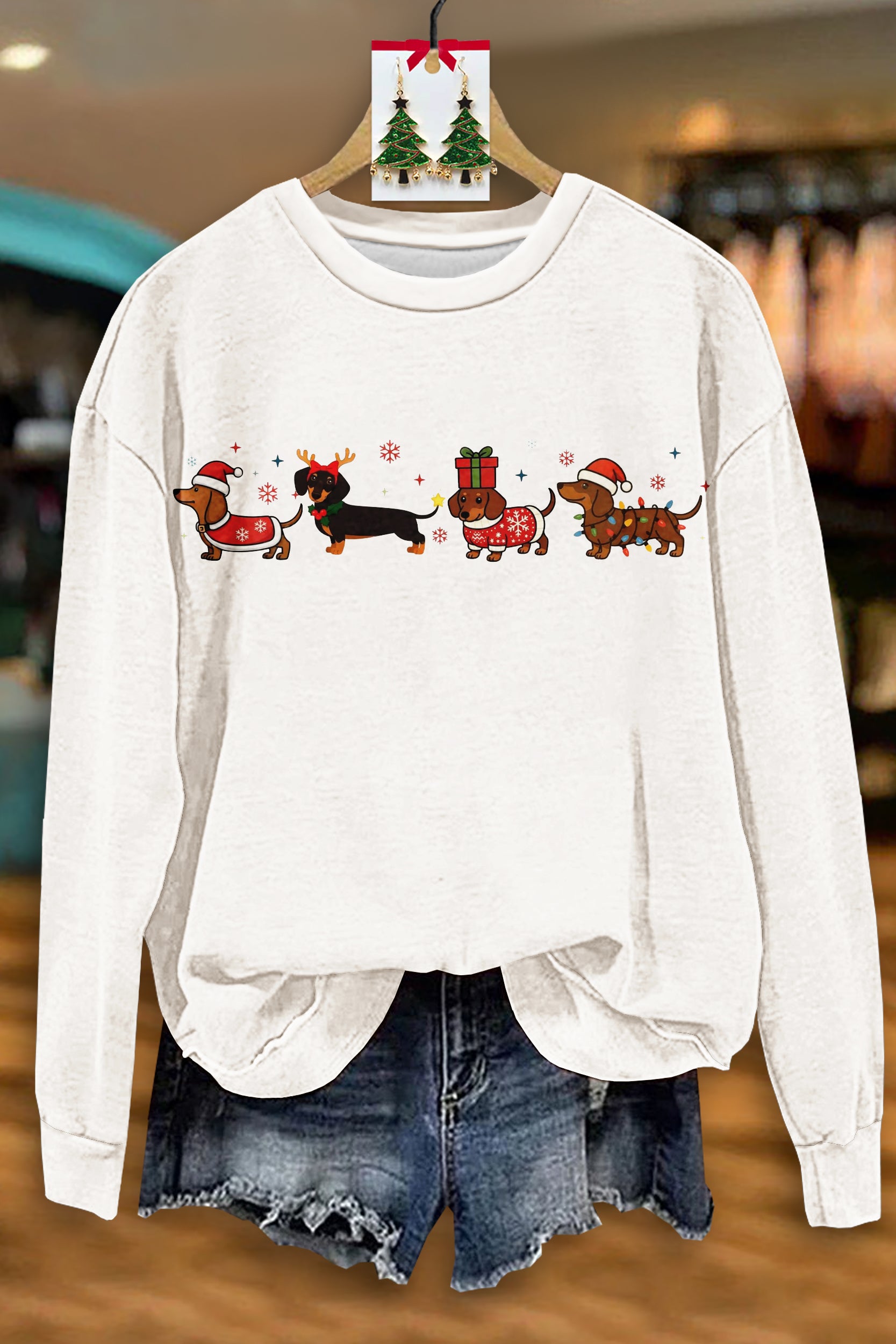Cute Christmas Dachshund Sweatshirt