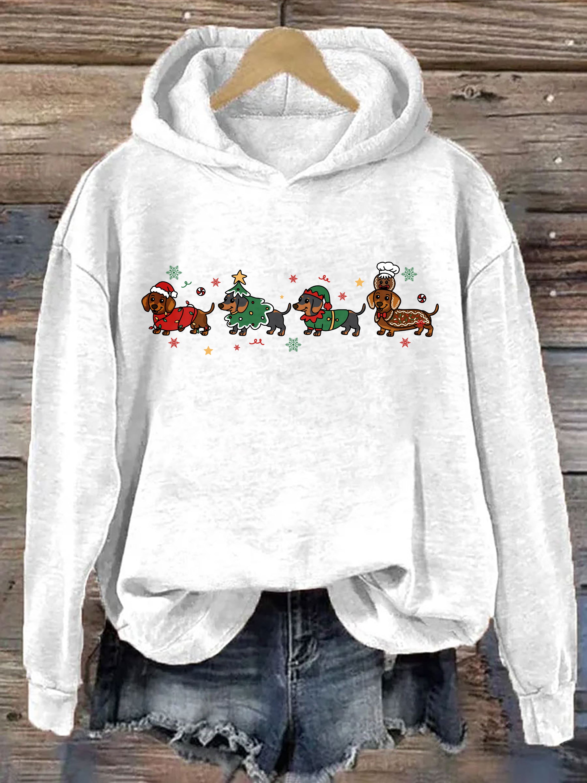 Funny Christmas Dachshund Dog Hoodie