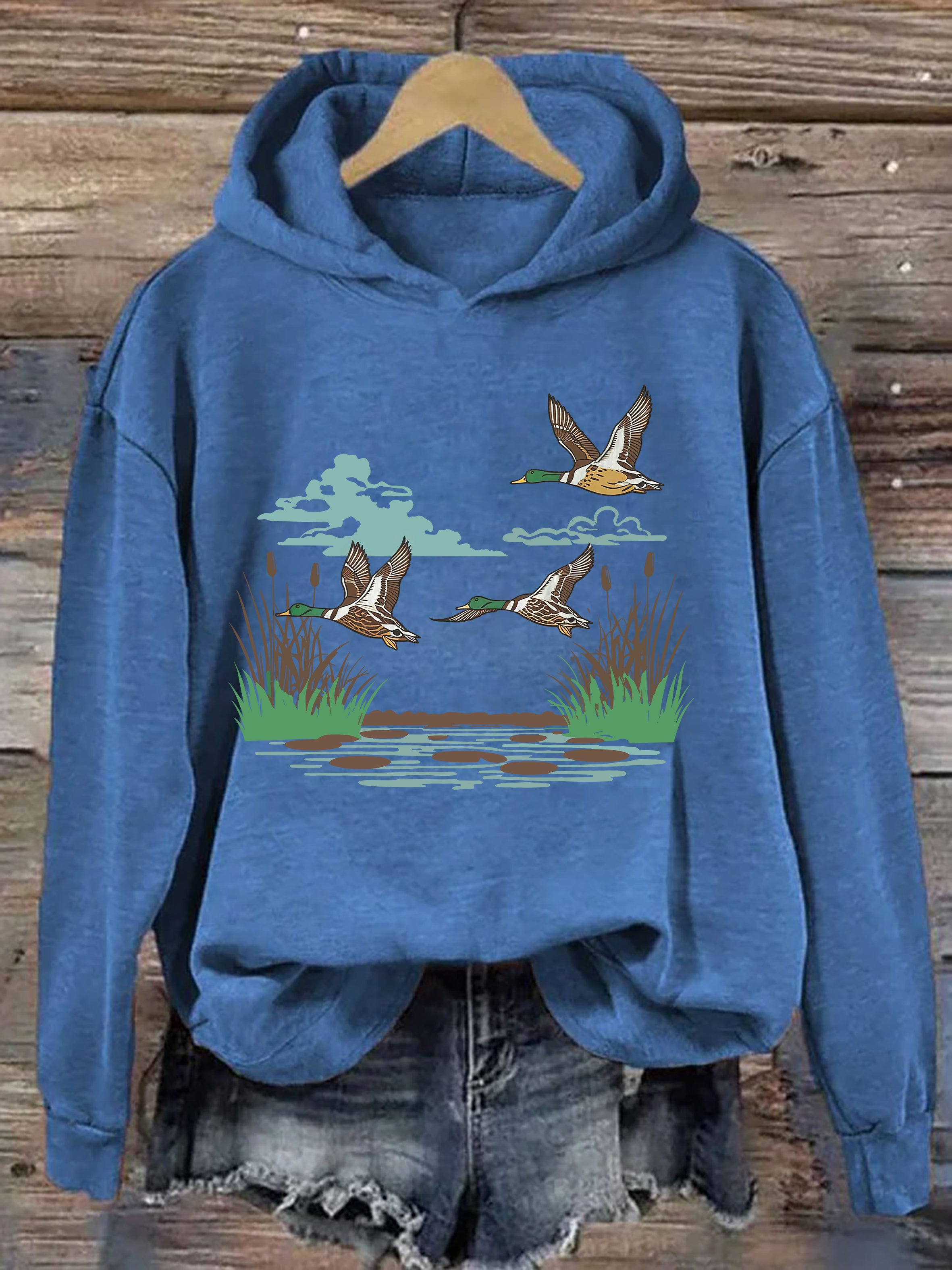 Vintage Wildlife Duck Hoodie