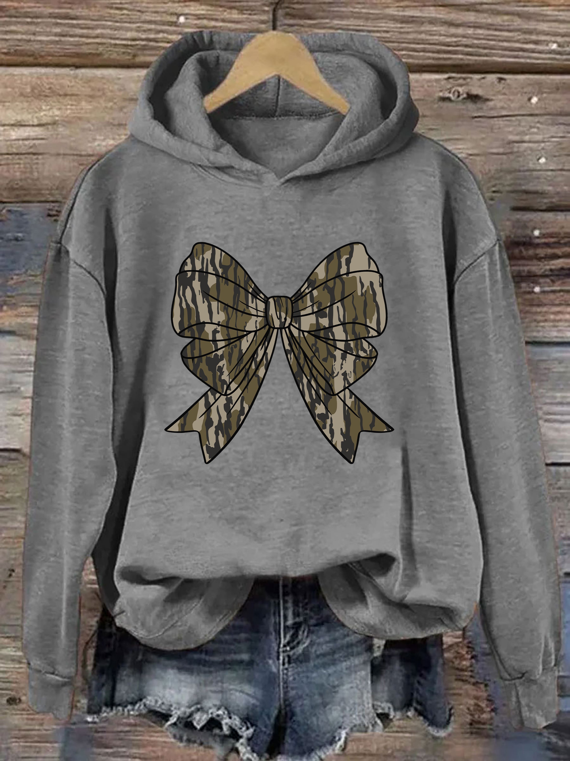 Camo Bow Hoodie