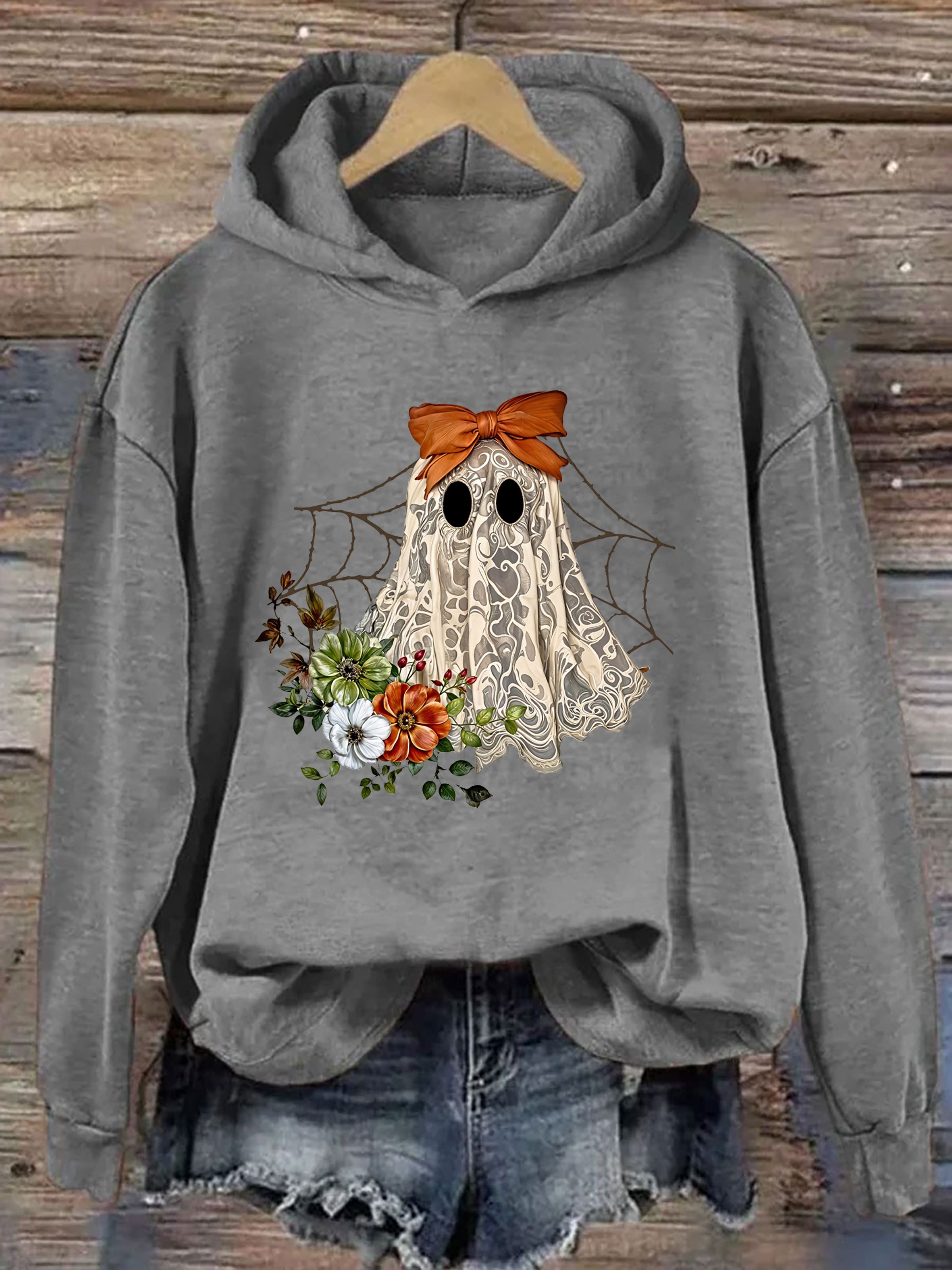 Halloween Lace Ghost Hoodie