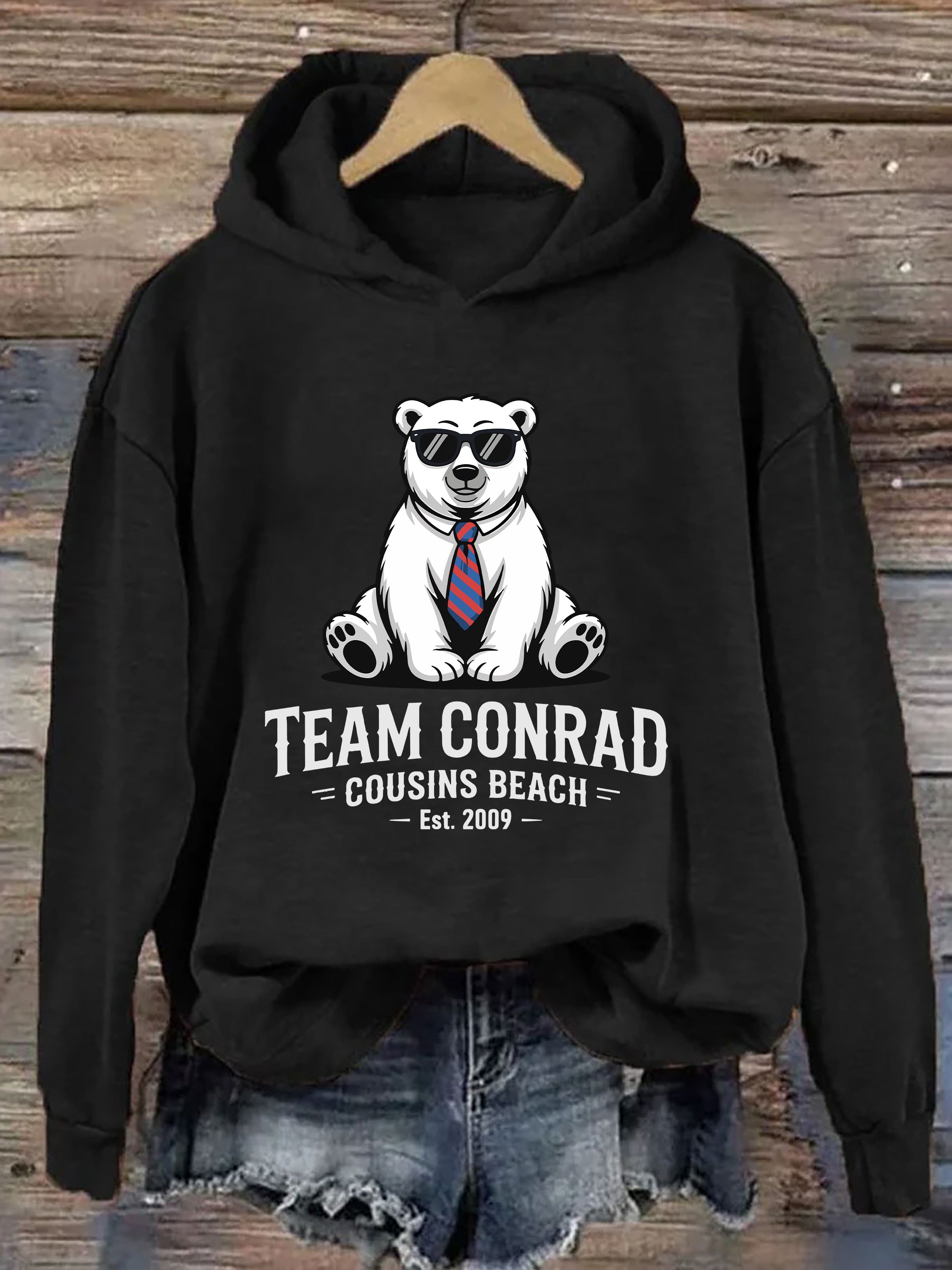 Team Conrad Junior Mint Bear Hoodie