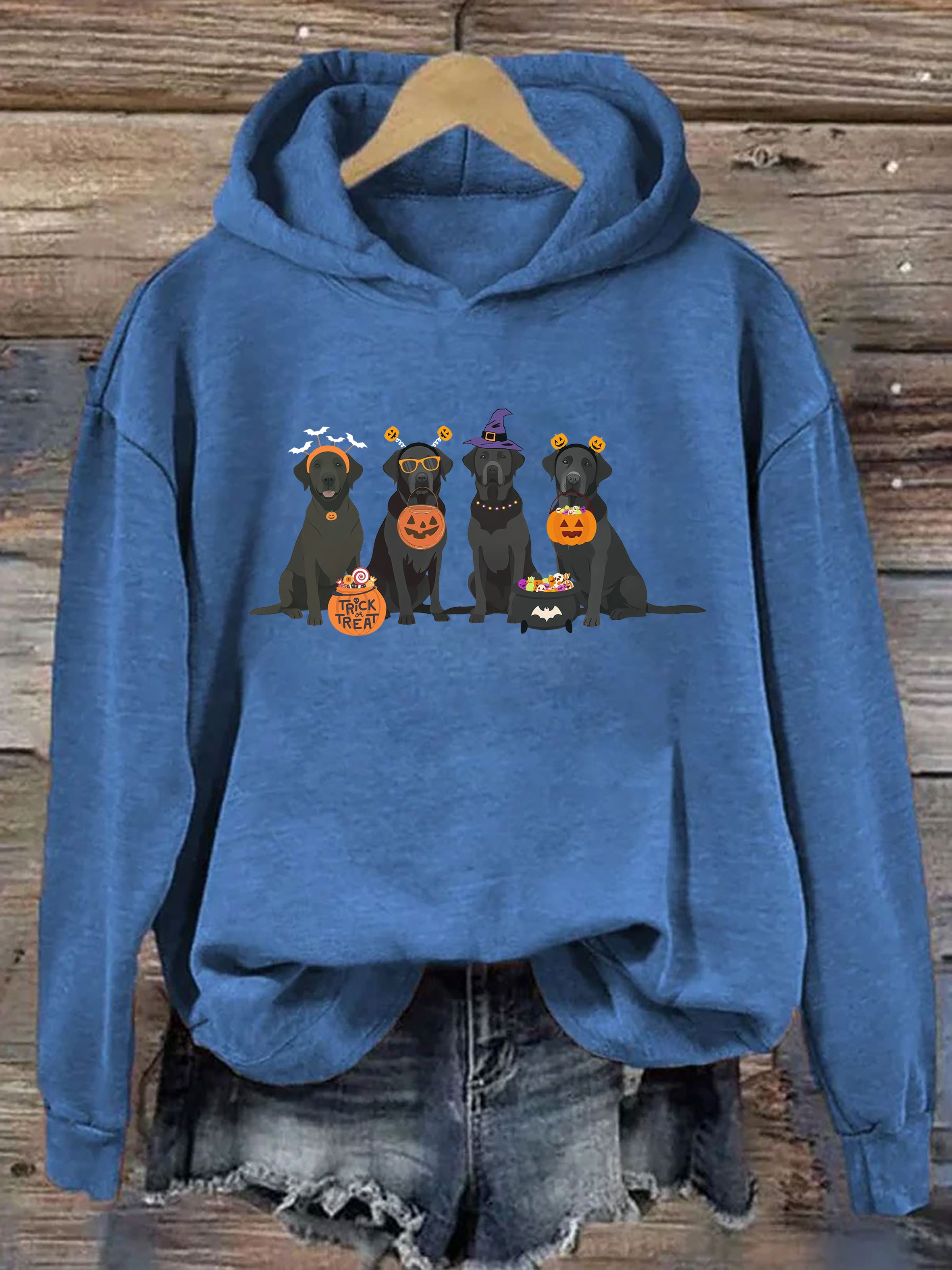Halloween Black Lab Fall Hoodie