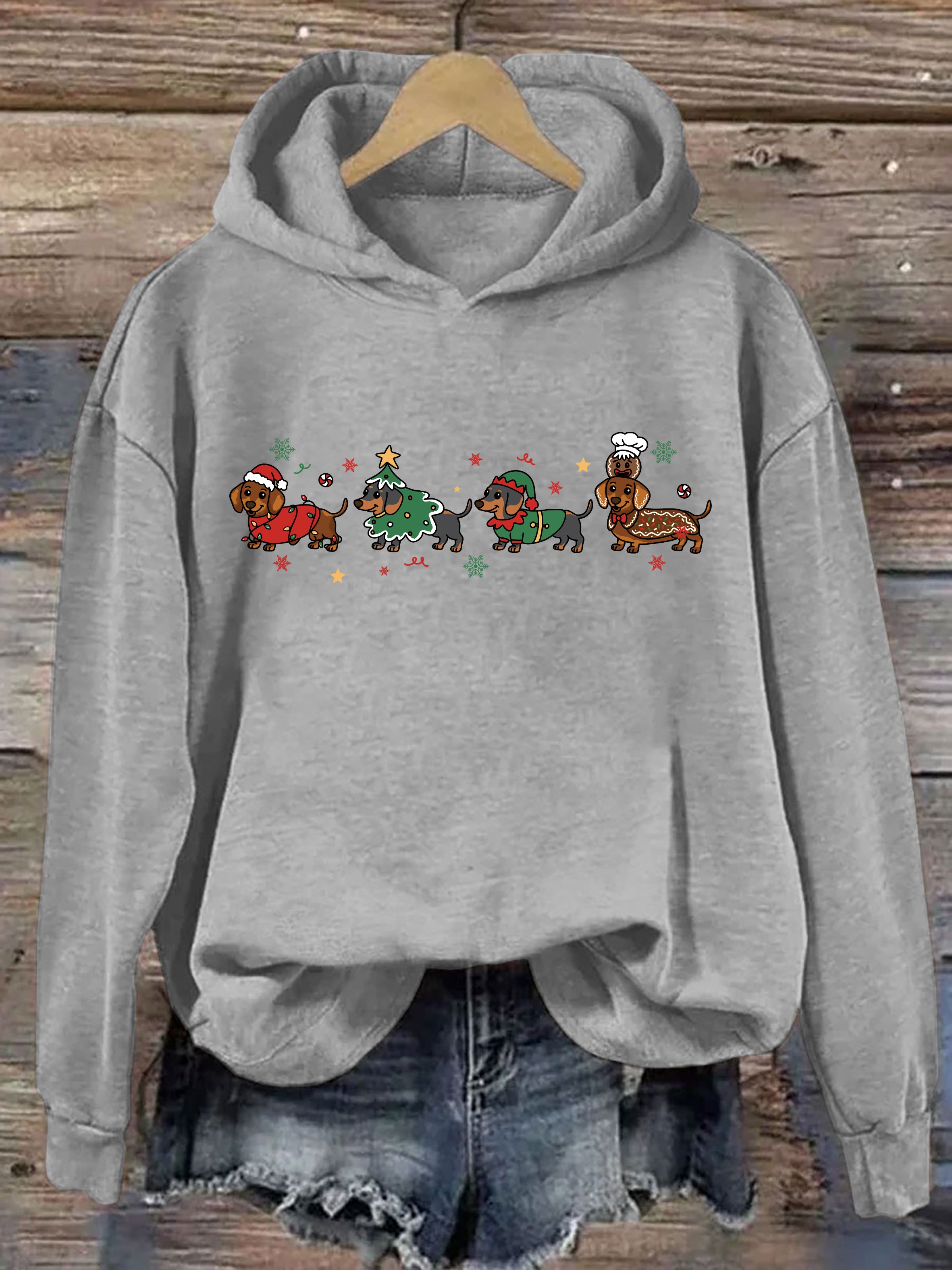Funny Christmas Dachshund Dog Hoodie
