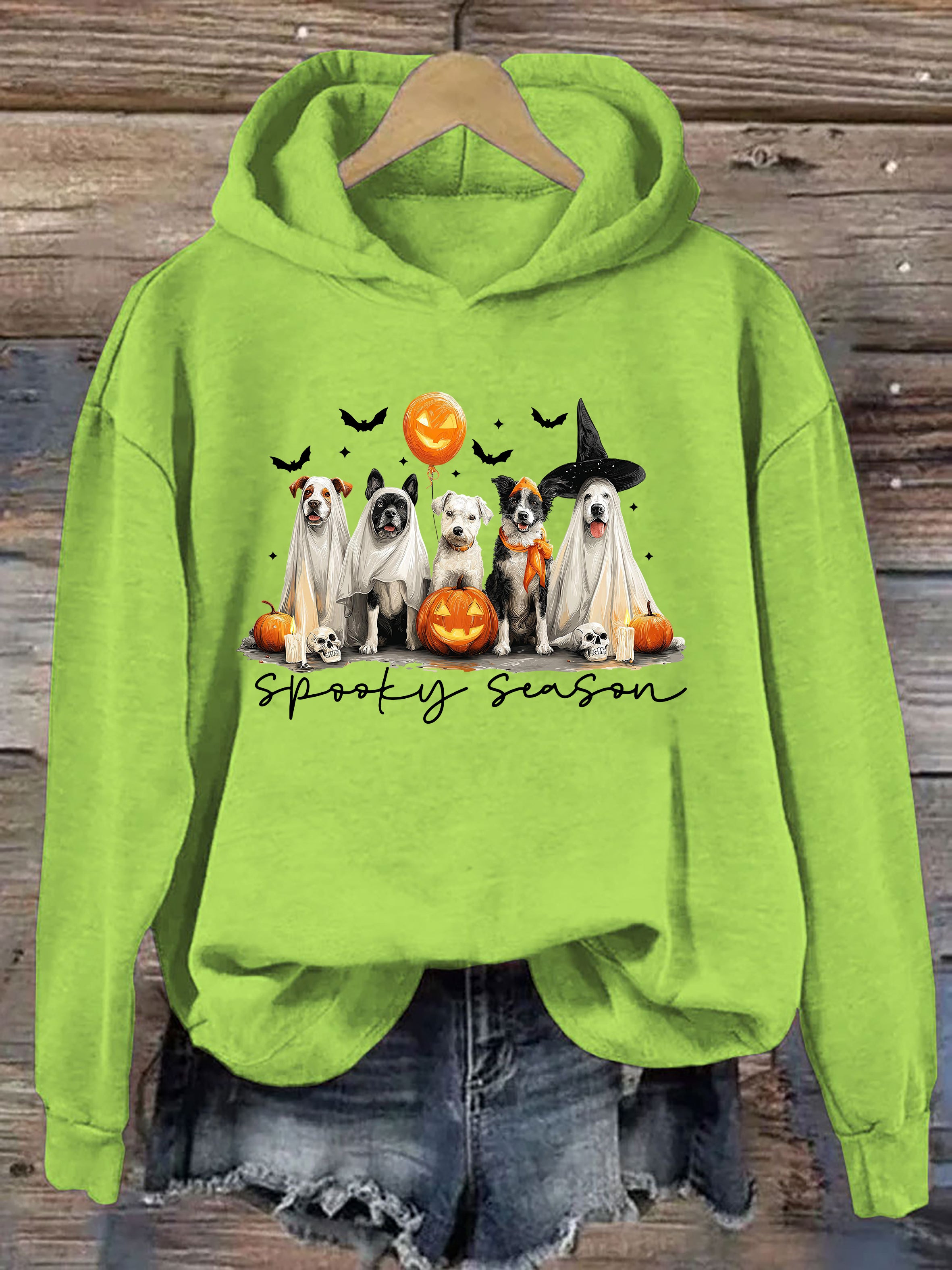 Retro Ghost Dog Hoodie