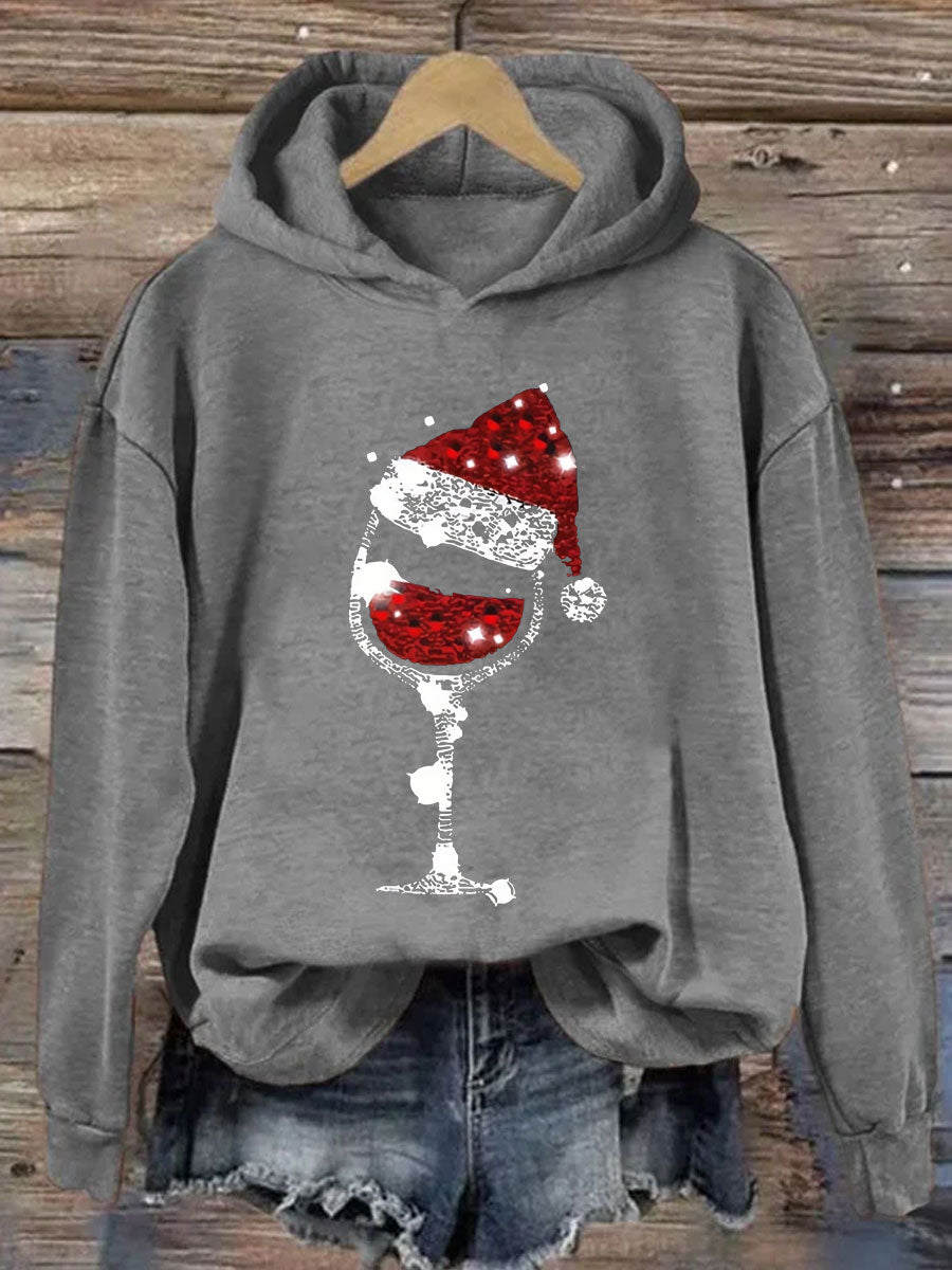 Christmas Wine Glasses Hoodie