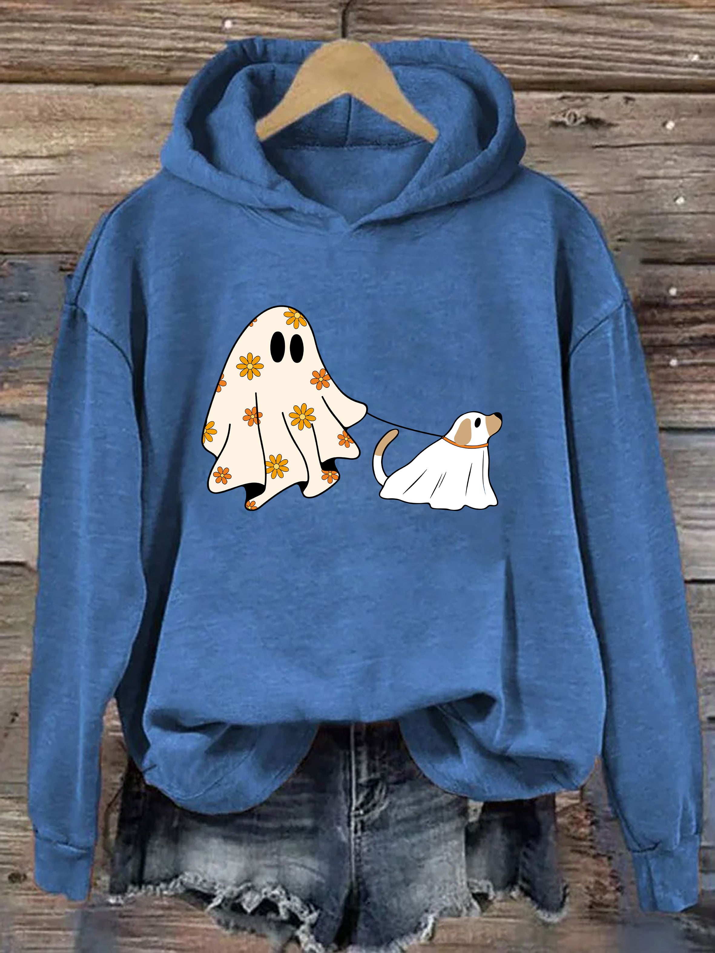Сute Ghost Dog Halloween Hoodie