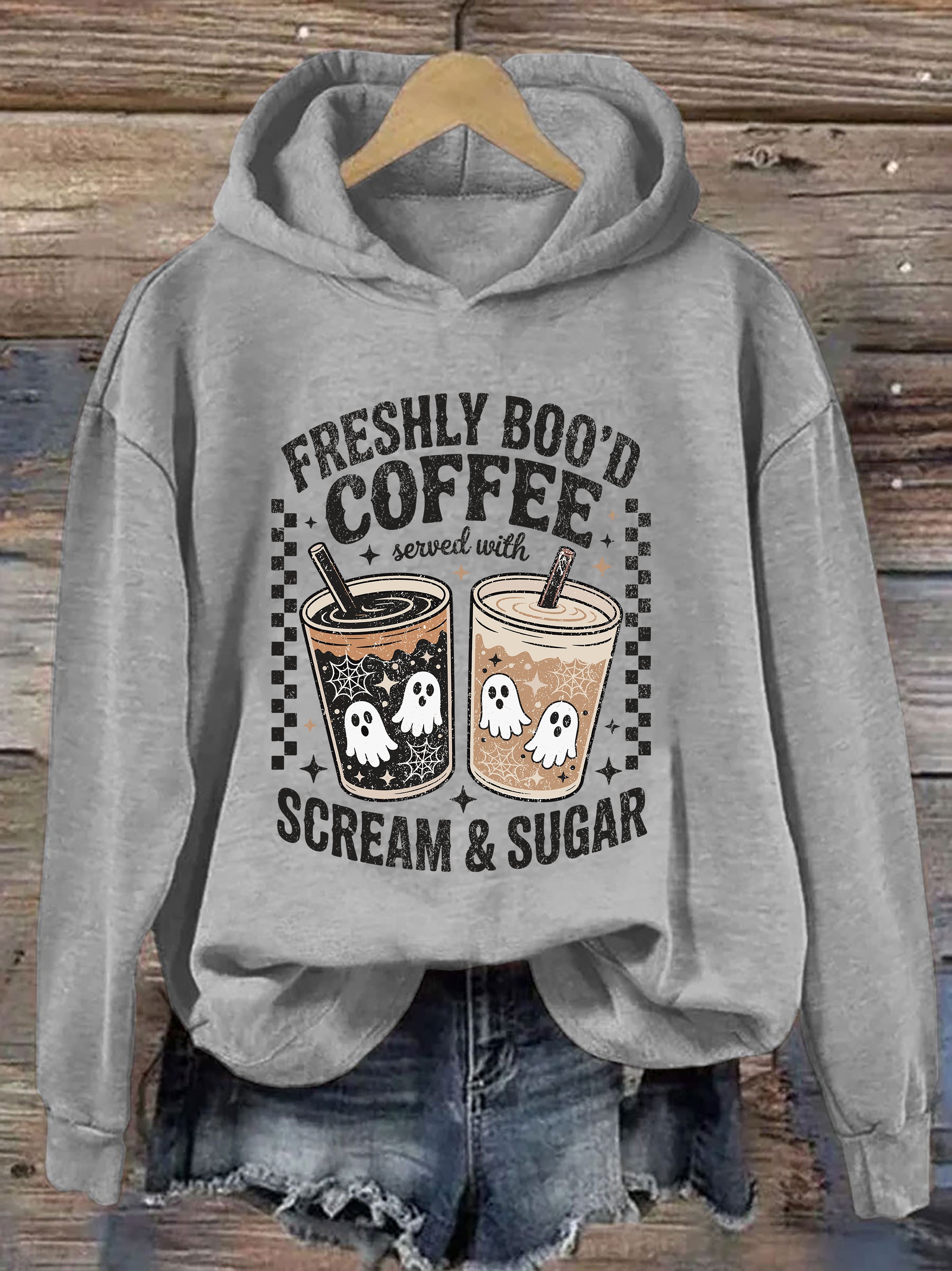 Ghost Halloween Coffee Hoodie