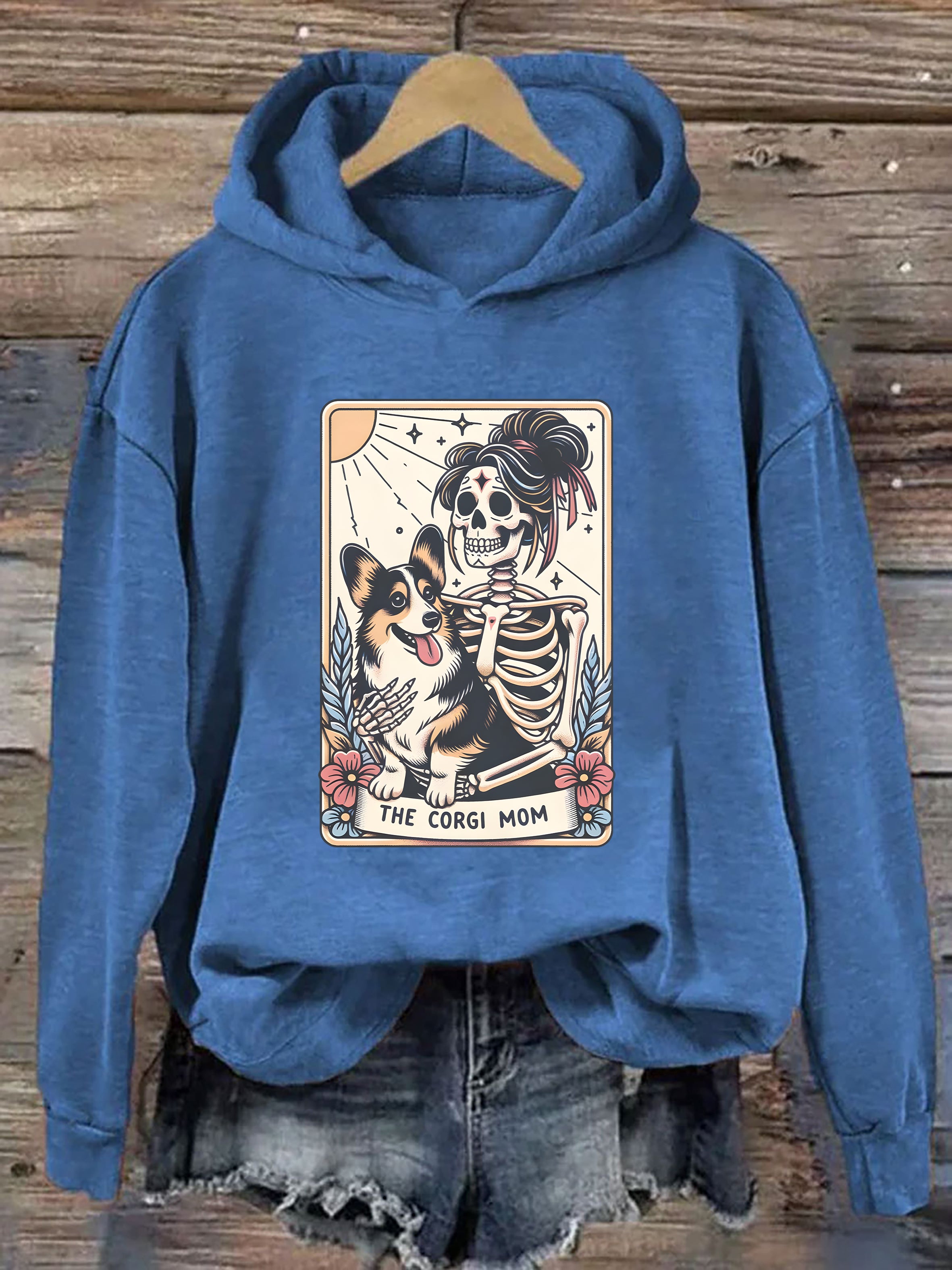 Corgi Mom Tarot Card Hoodie