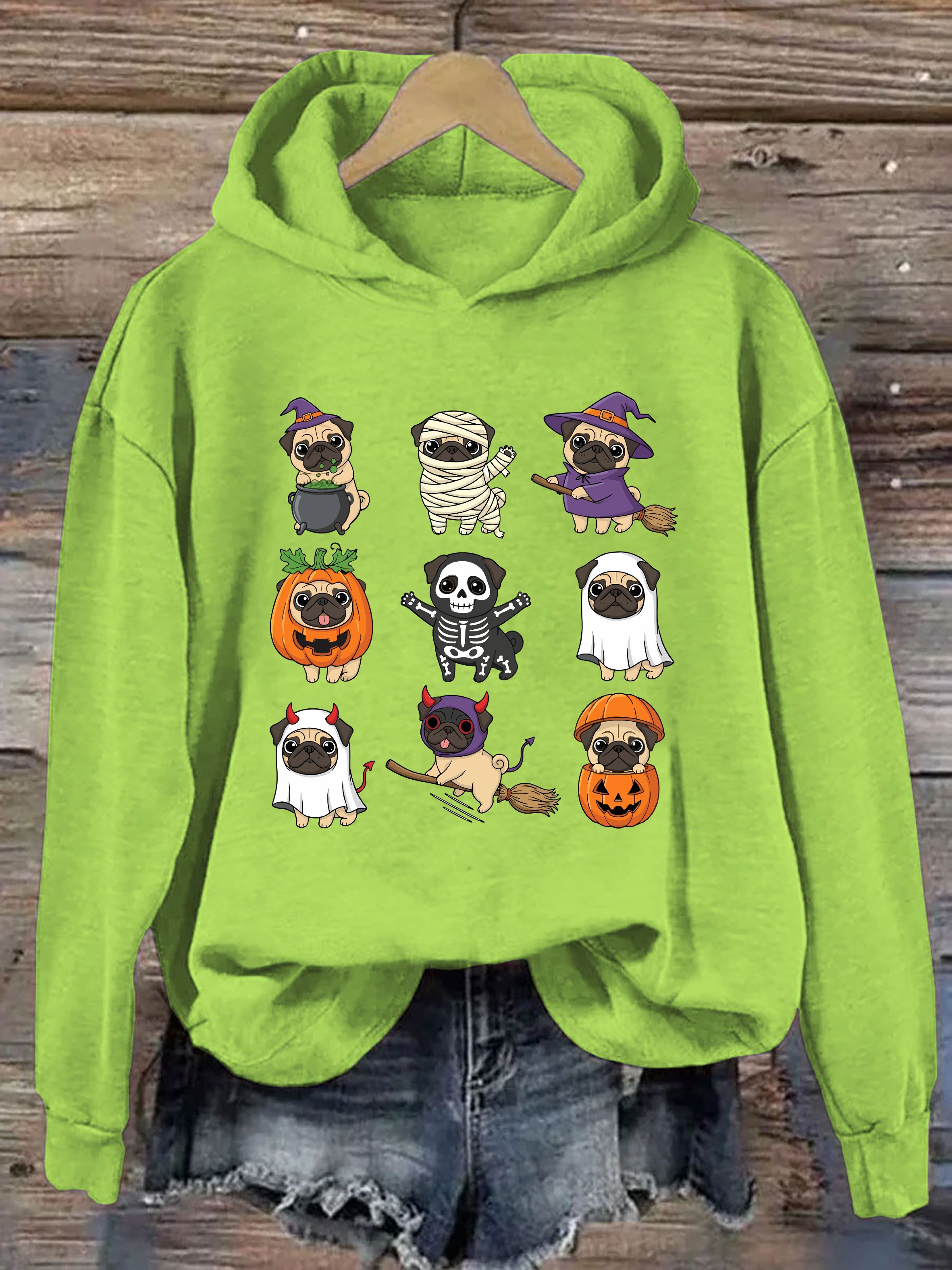 Spooky Pug Ghost Hoodie